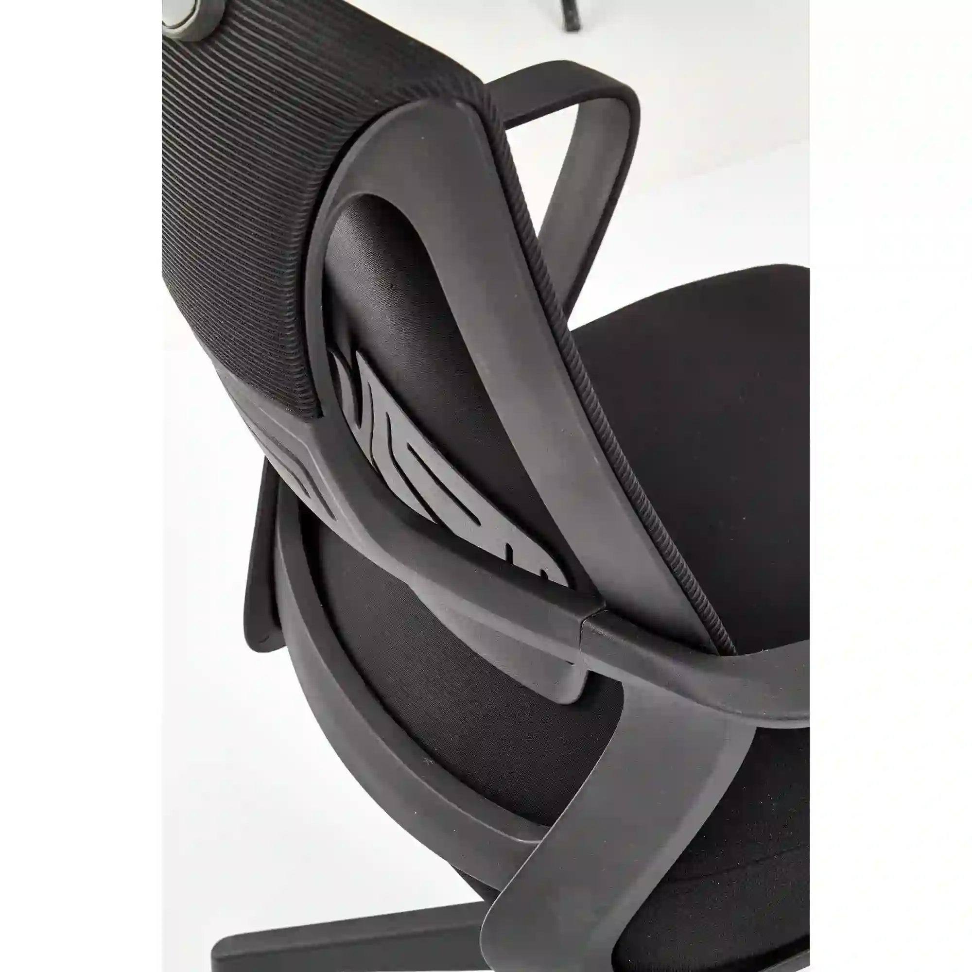 Scaun de birou VALDEZ, negru, stofa/plasa, 64x60x116/122 cm