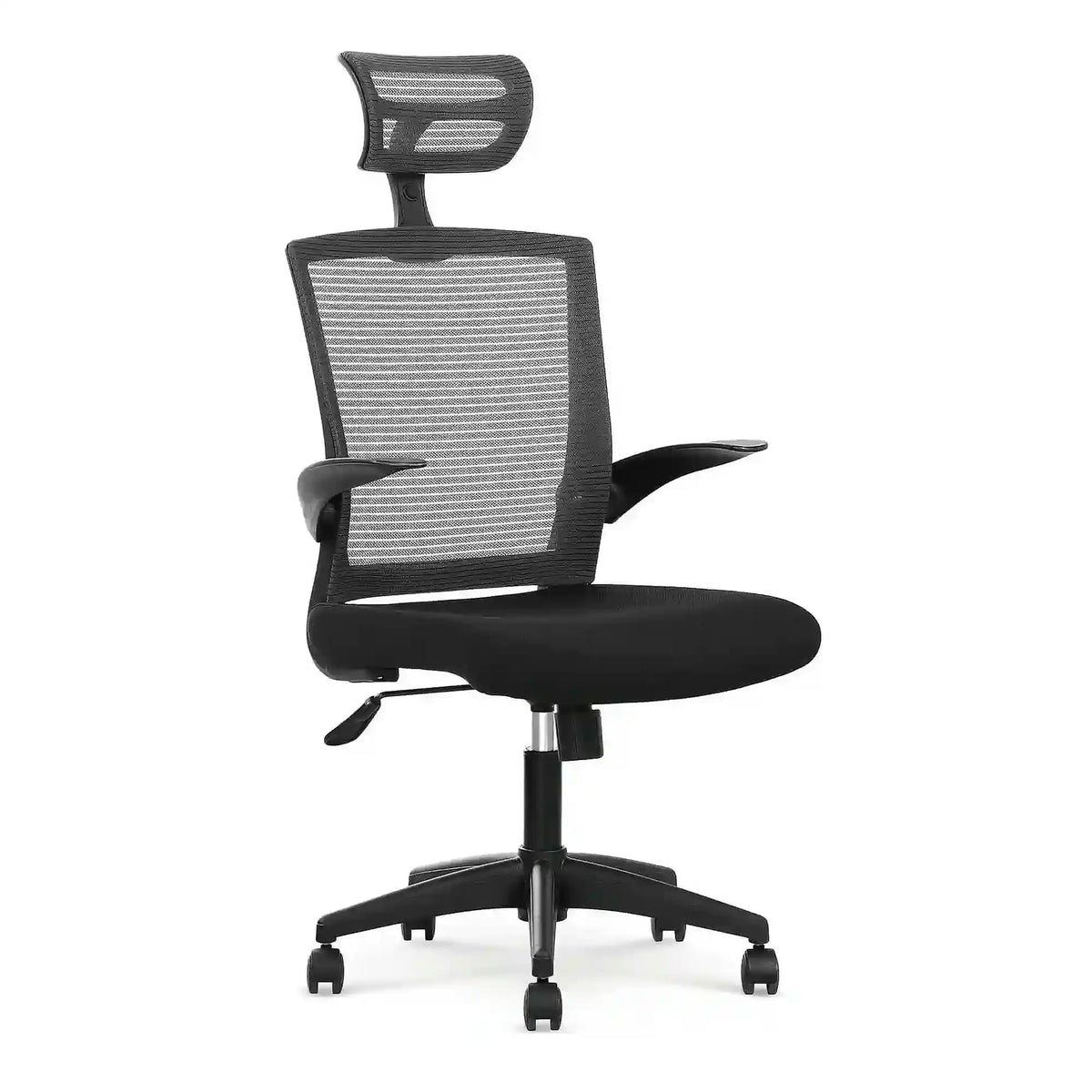 Scaun de birou VALOR, negru/gri, stofa mesh/metal, 64x62x115/125 cm