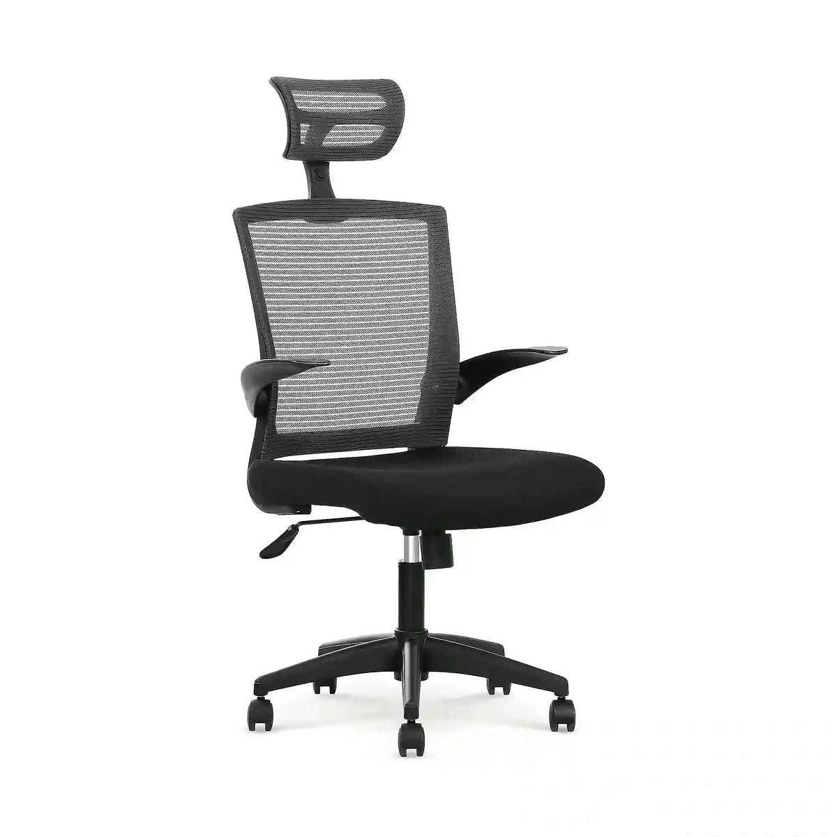 Scaun de birou VALOR, negru/gri, stofa mesh/metal, 64x62x115/125 cm