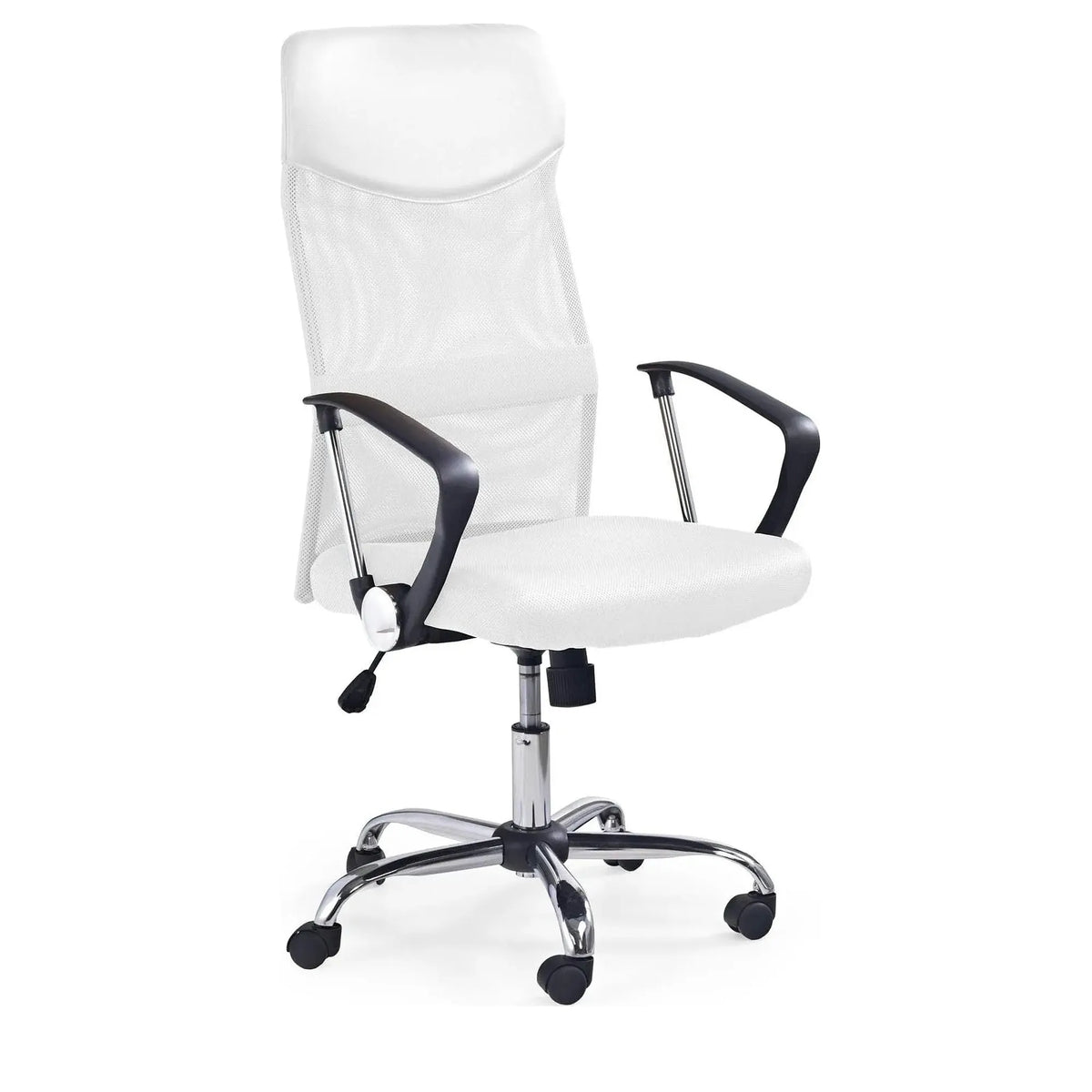 Scaun de birou VIRE, alb, stofa mesh, 61x63x110/120 cm