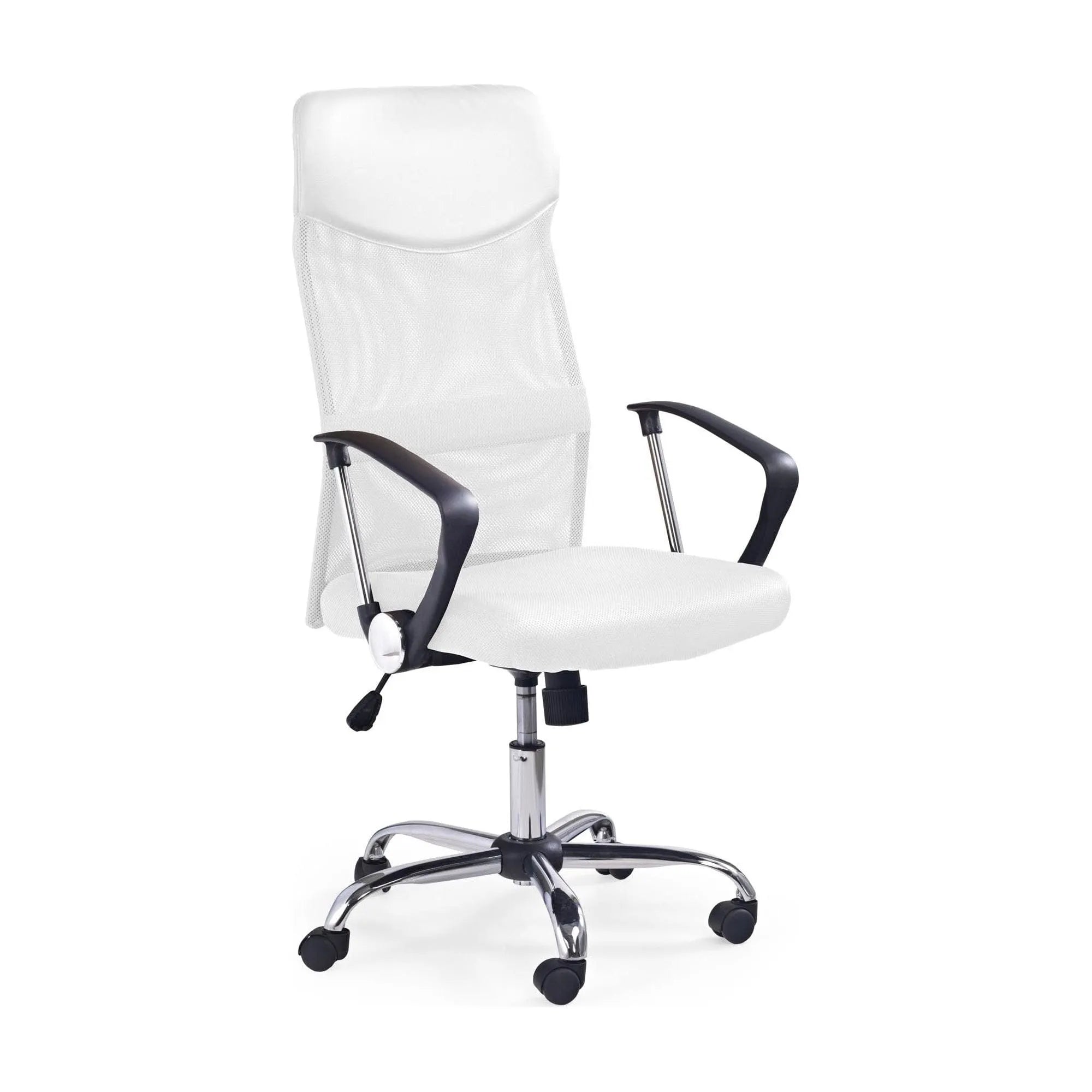 Scaun de birou VIRE, alb, stofa mesh, 61x63x110/120 cm