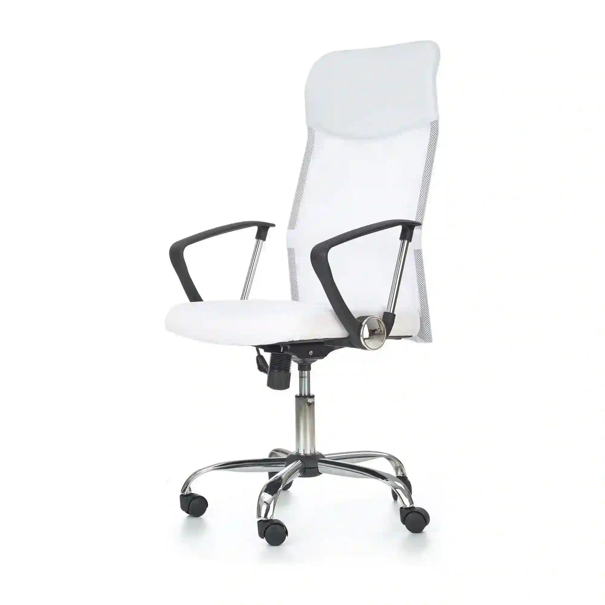 Scaun de birou VIRE, alb, stofa mesh, 61x63x110/120 cm