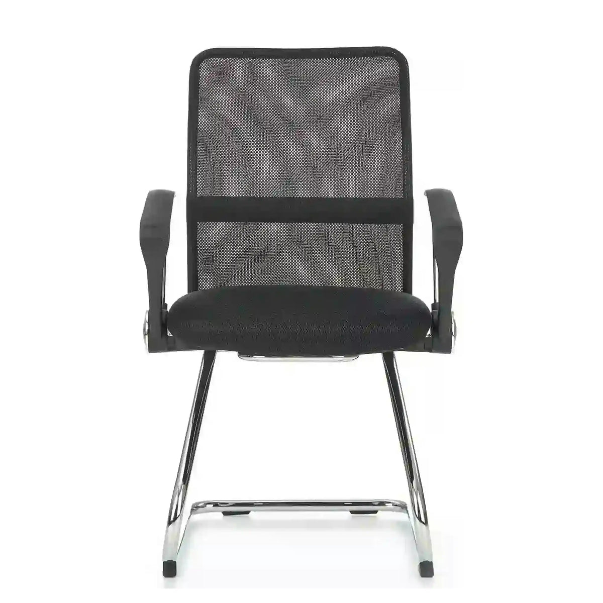 Scaun de birou VIRE SKID, negru, stofa mesh, 58x60x97 cm