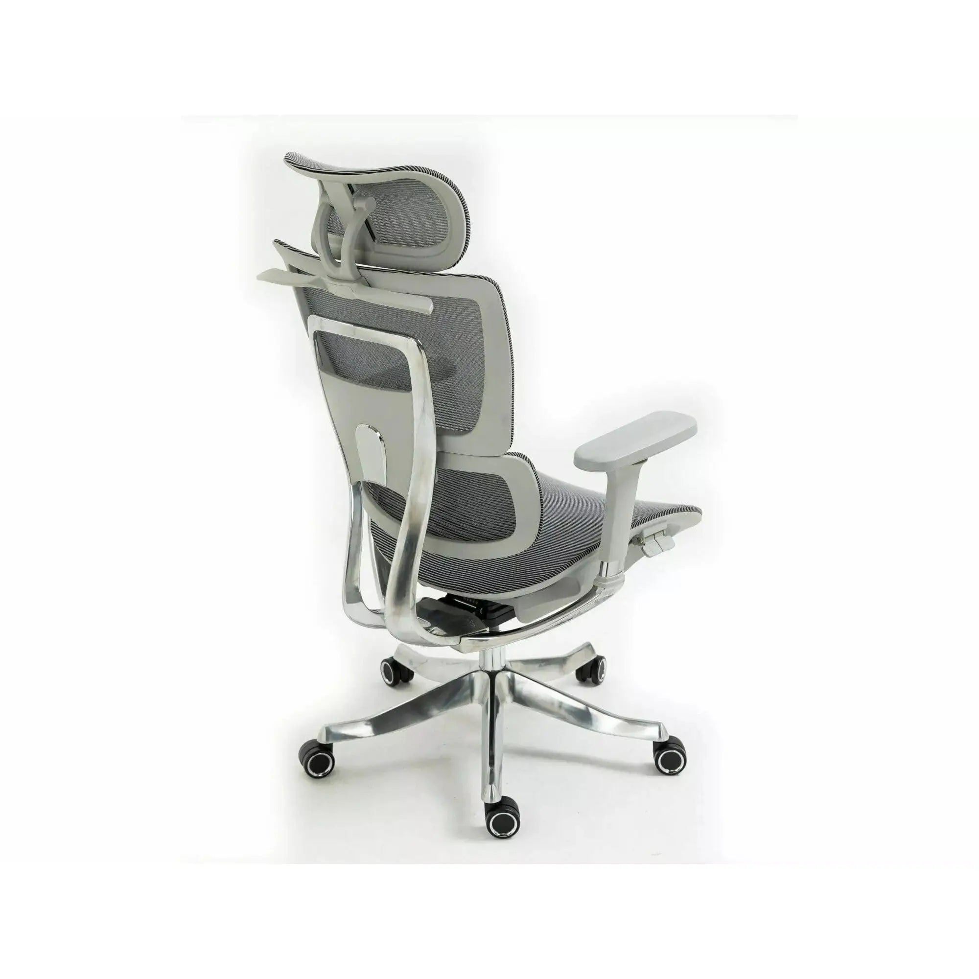 Scaun de birou WINNER LUX, gri/crom, plasa/metal, 64x51x114 cm