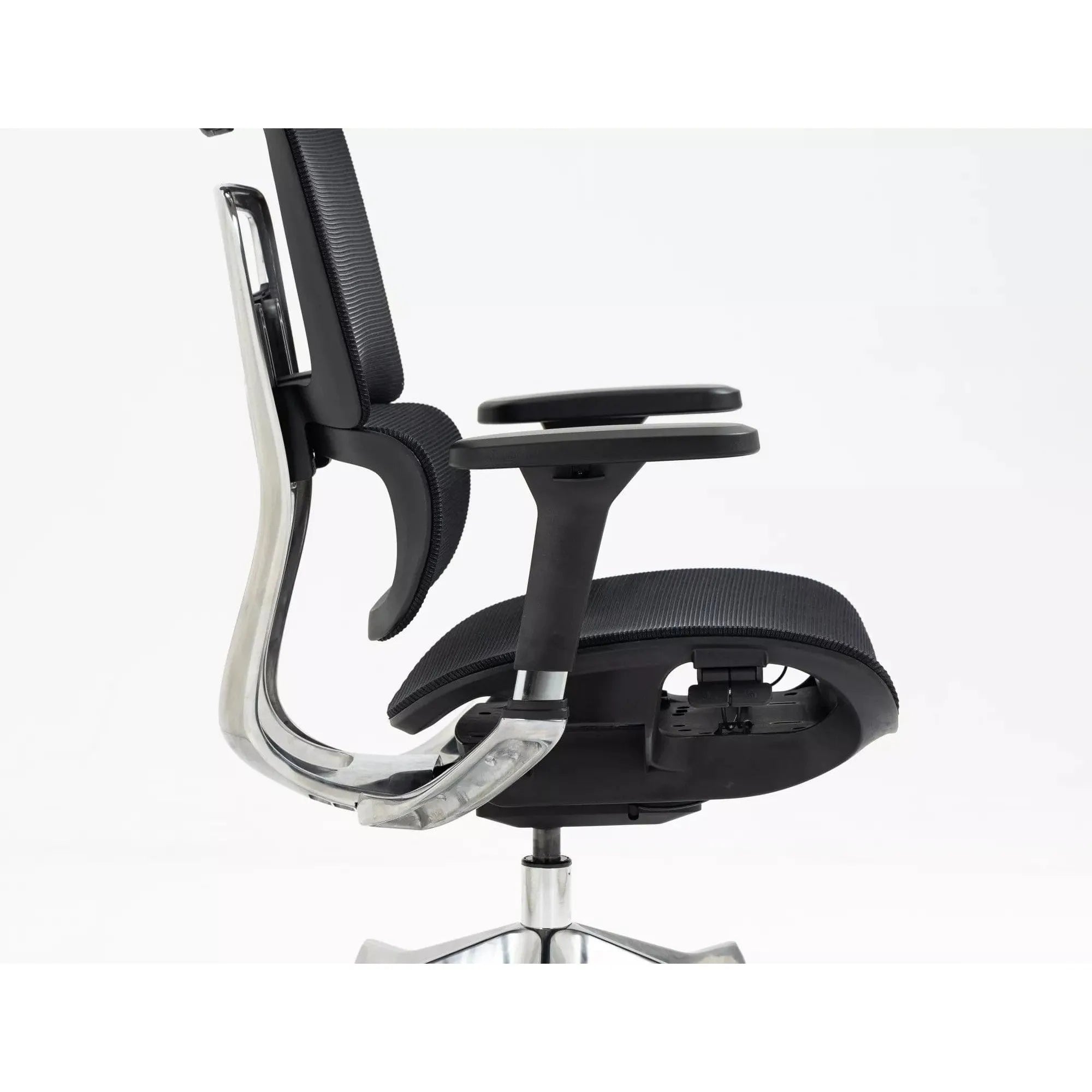 Scaun de birou WINNER LUX, negru/crom, plasa/metal, 64x51x114 cm