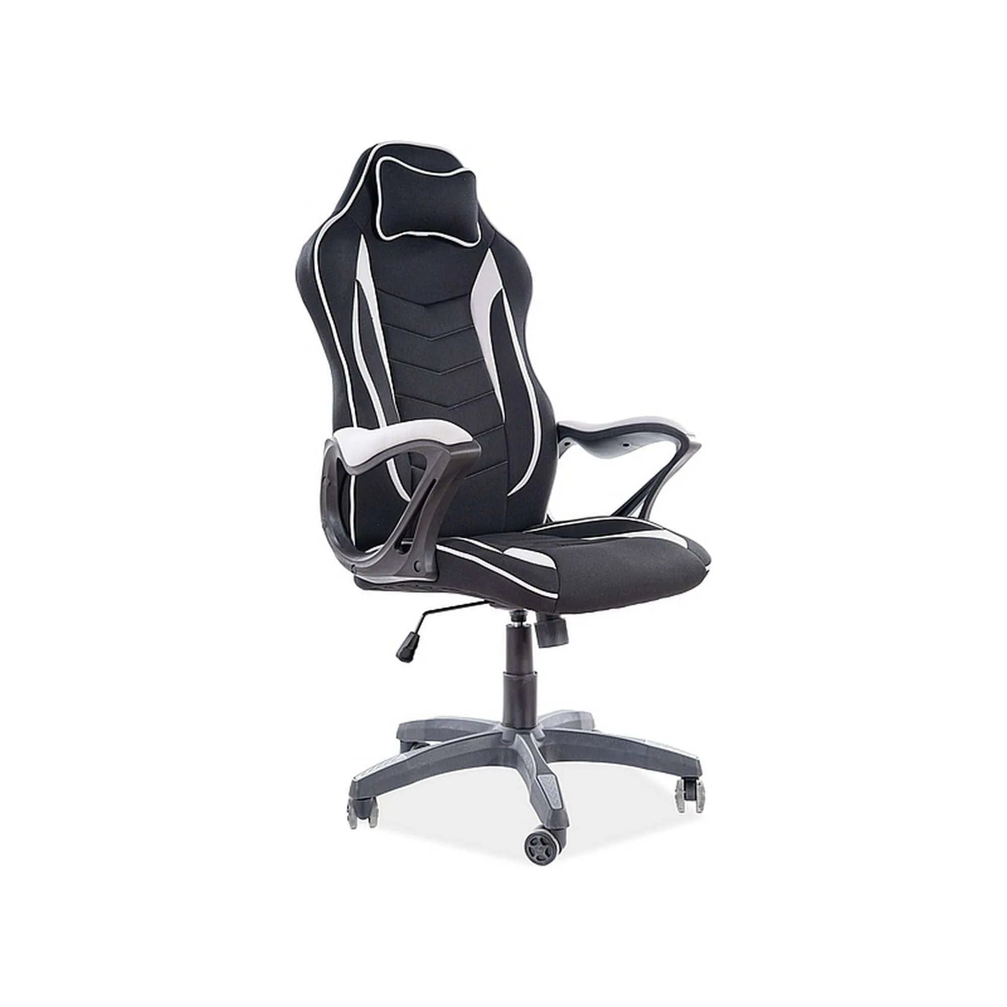 Scaun de birou ZENVO, negru/gri, stofa, 48x66x122/130 cm