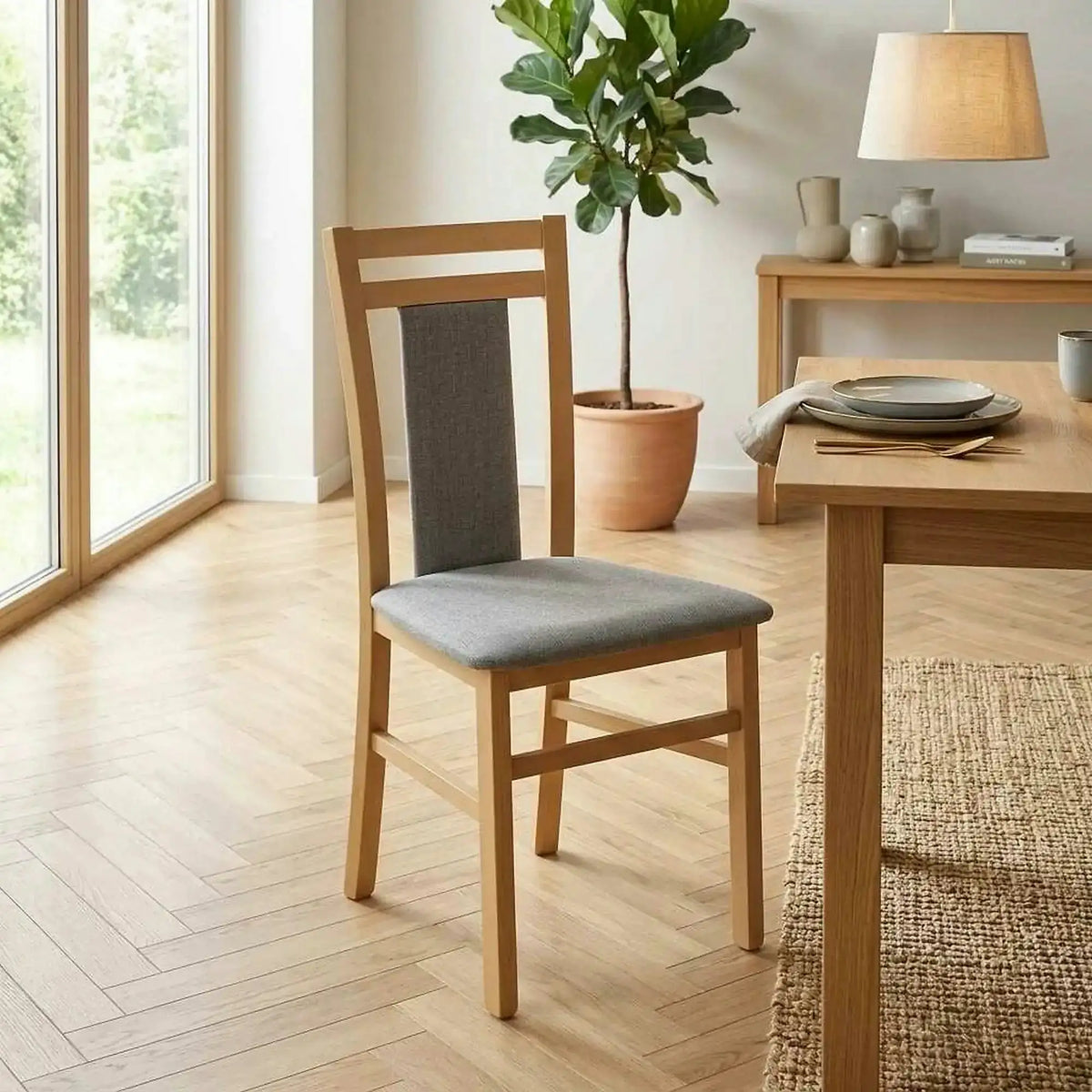 Scaun de bucatarie gri HUBERT 8, 45x51x90 cm
