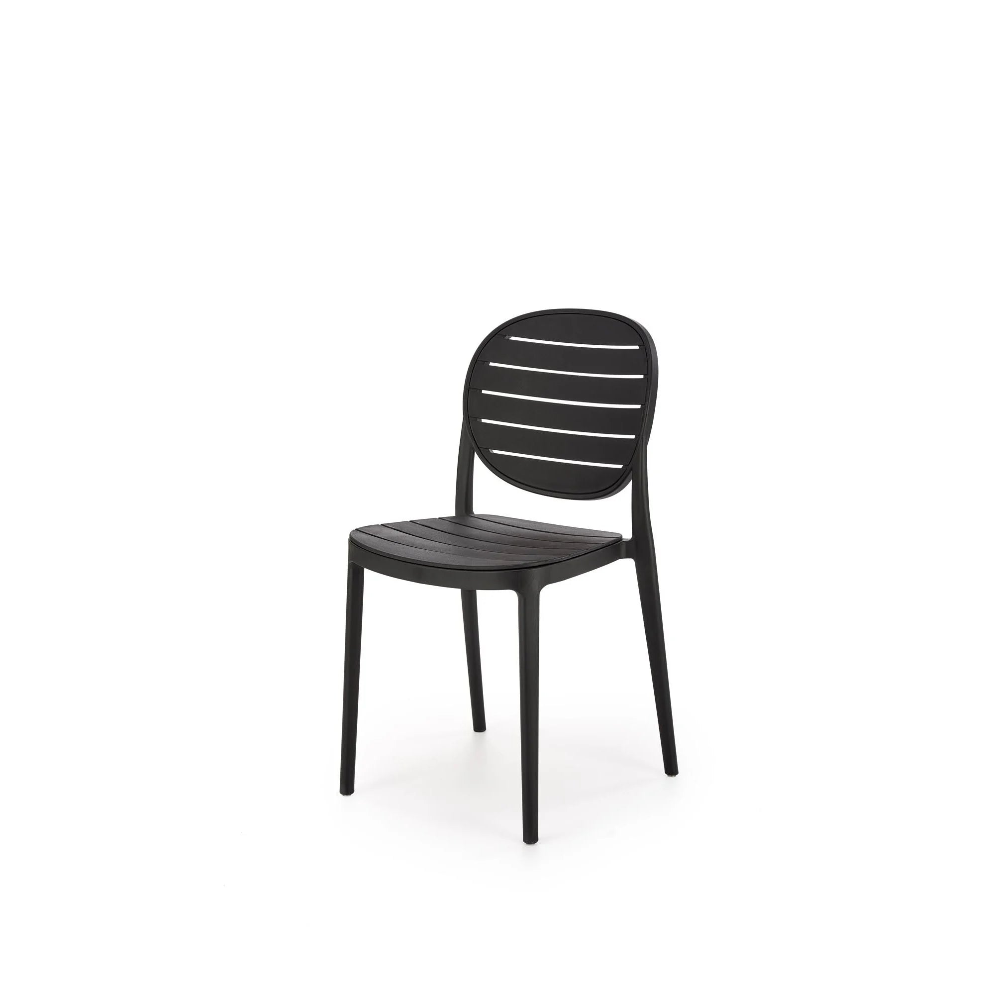 Scaun de gradina K529, negru, polipropilena, 42x51x83 cm