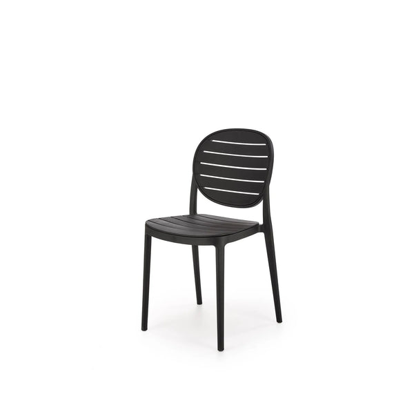 Scaun de gradina K529, negru, polipropilena, 42x51x83 cm