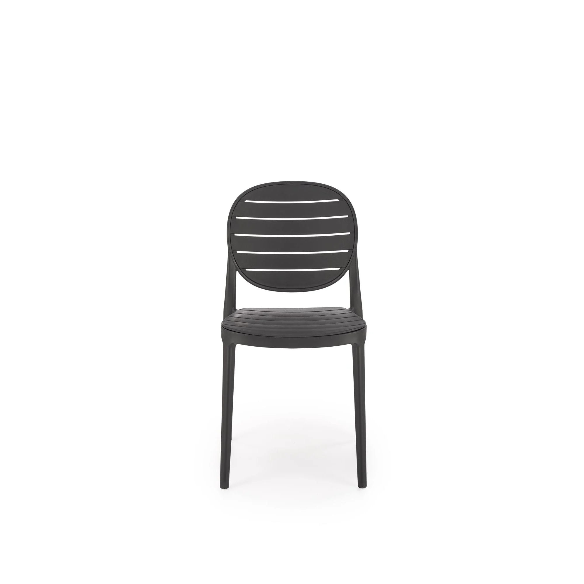 Scaun de gradina K529, negru, polipropilena, 42x51x83 cm