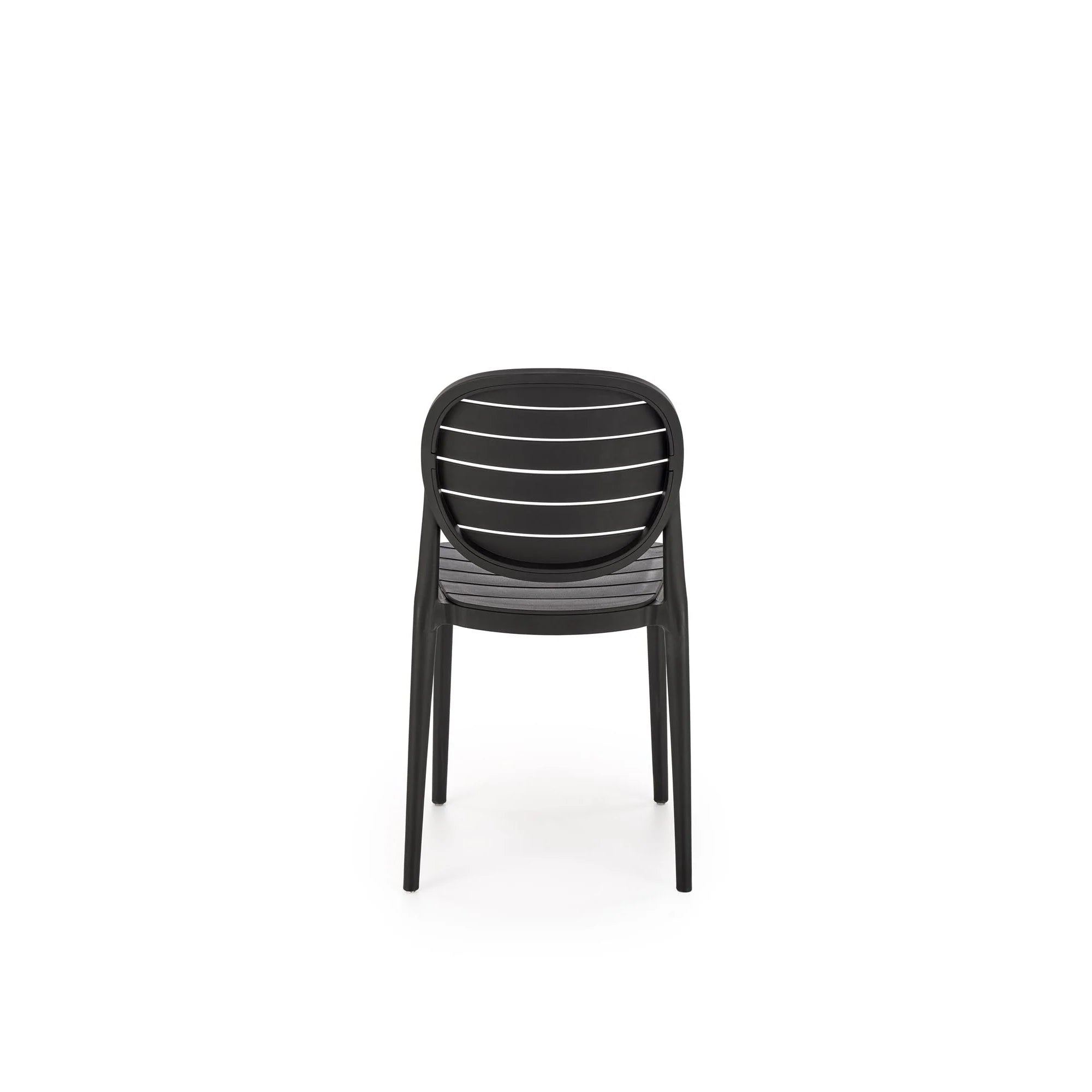 Scaun de gradina K529, negru, polipropilena, 42x51x83 cm