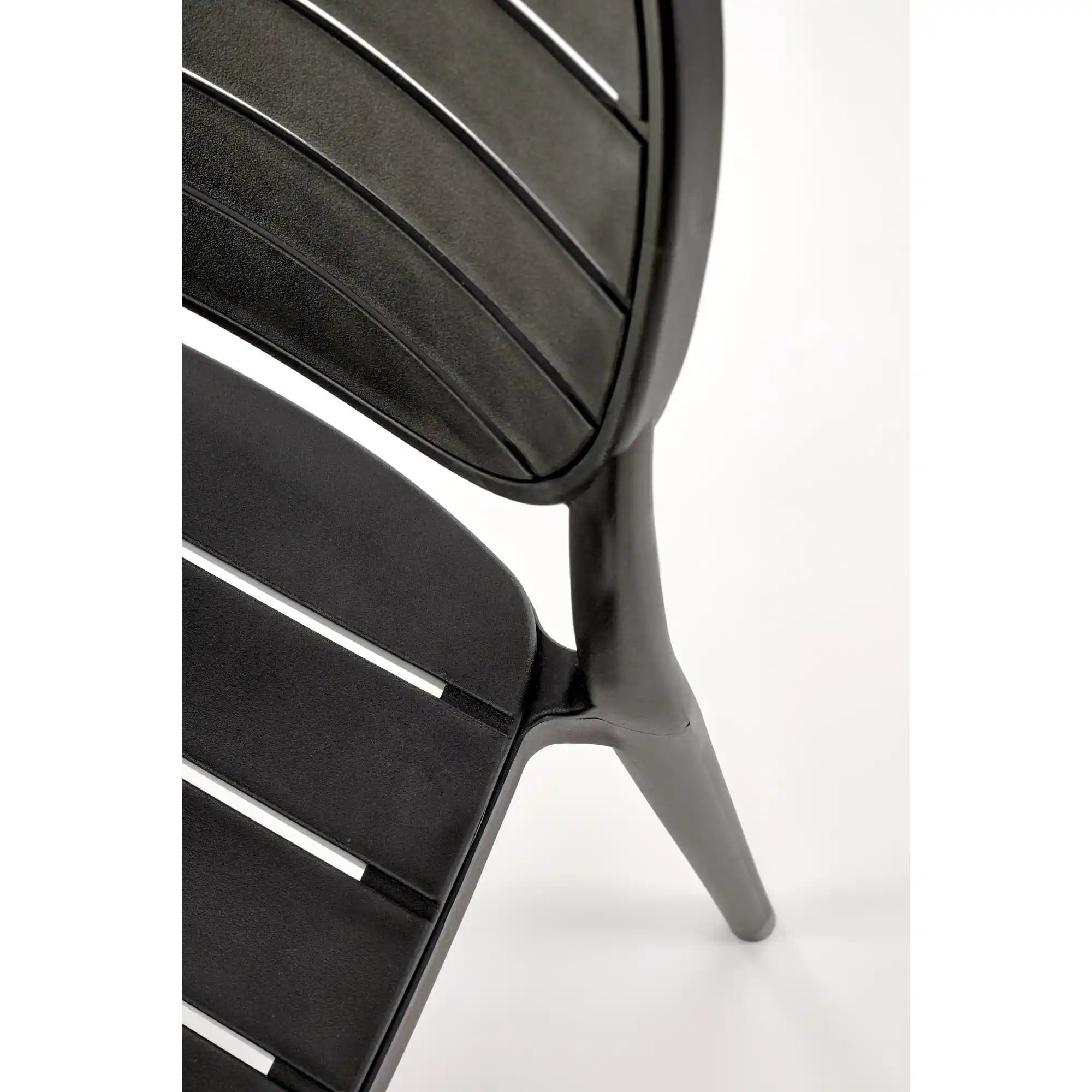 Scaun de gradina K529, negru, polipropilena, 42x51x83 cm
