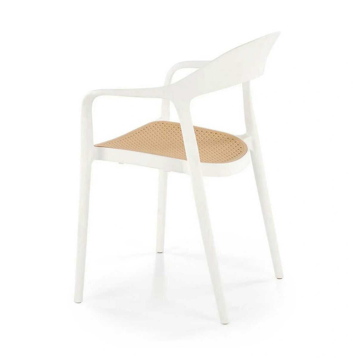 Scaun de gradina K530, stejar/alb, polipropilena, 57x52x80 cm