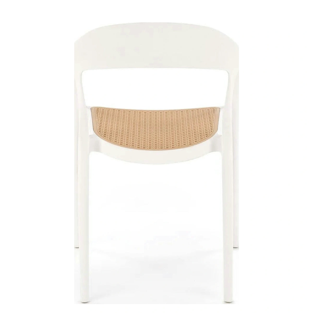 Scaun de gradina K530, stejar/alb, polipropilena, 57x52x80 cm