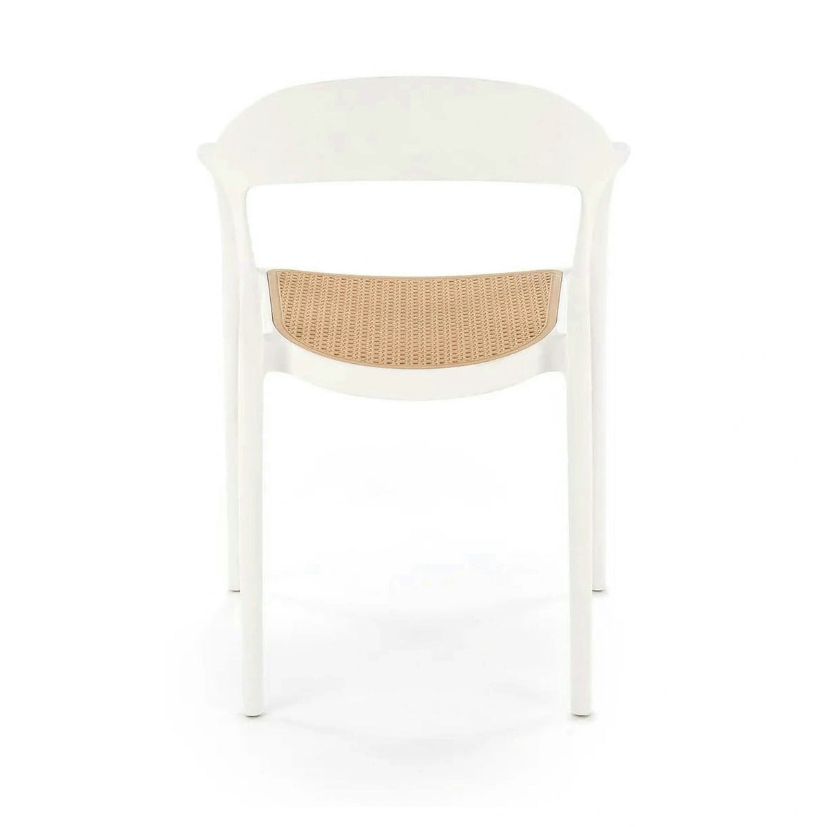 Scaun de gradina K530, stejar/alb, polipropilena, 57x52x80 cm
