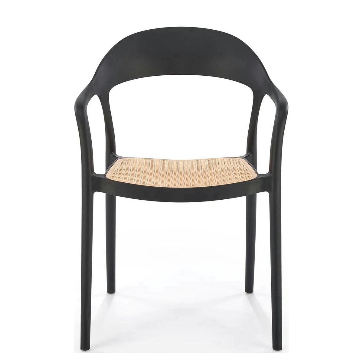 Scaun de gradina K530, stejar/negru, polipropilena, 57x52x80 cm