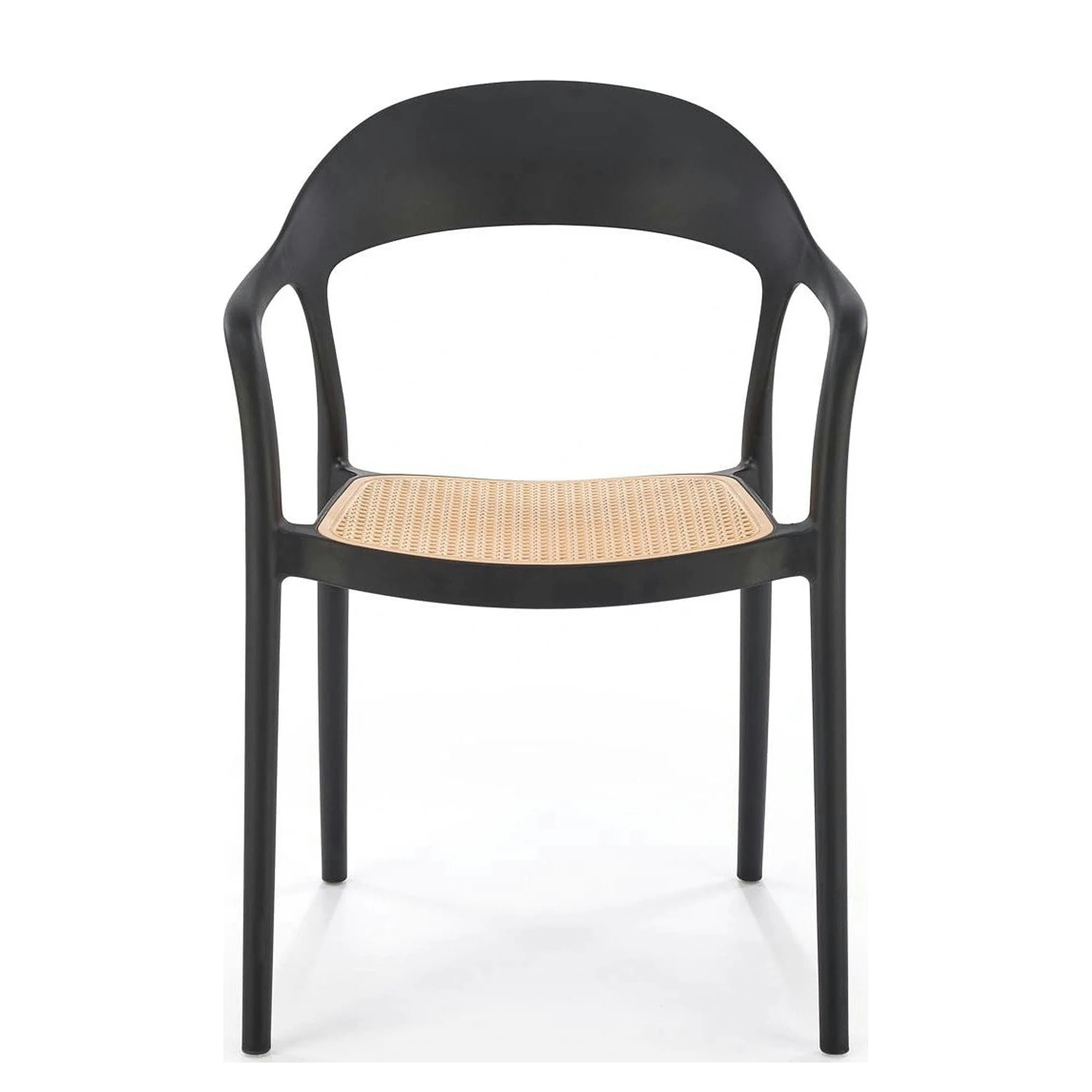 Scaun de gradina K530, stejar/negru, polipropilena, 57x52x80 cm