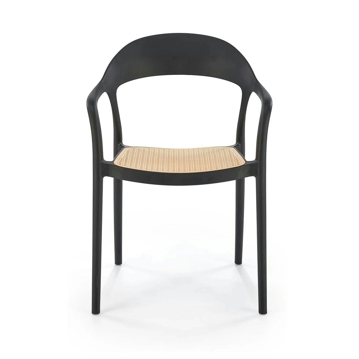 Scaun de gradina K530, stejar/negru, polipropilena, 57x52x80 cm