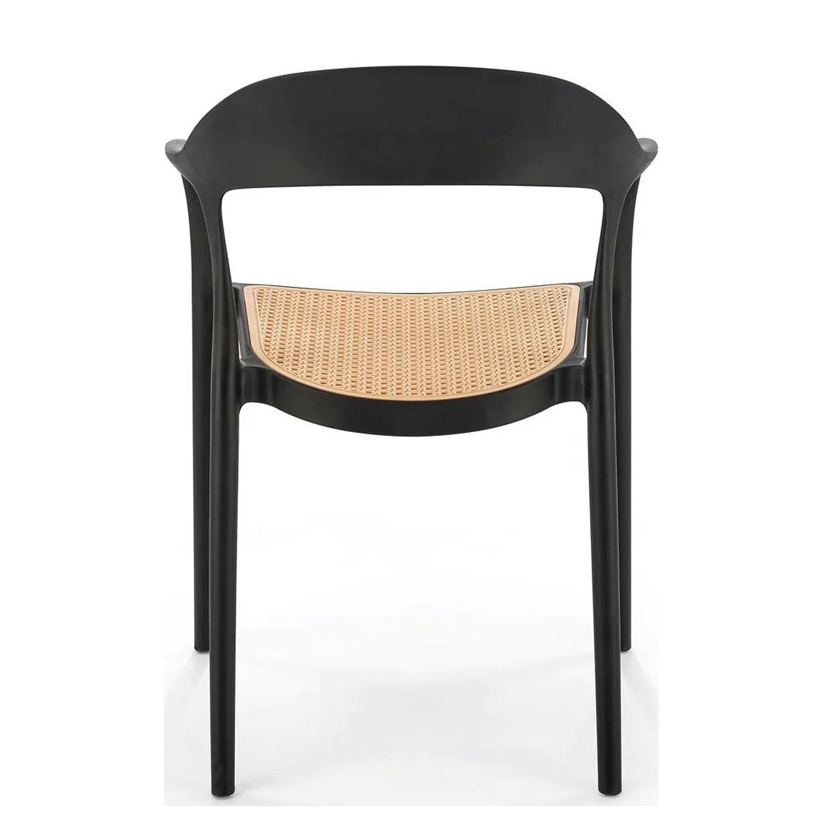 Scaun de gradina K530, stejar/negru, polipropilena, 57x52x80 cm