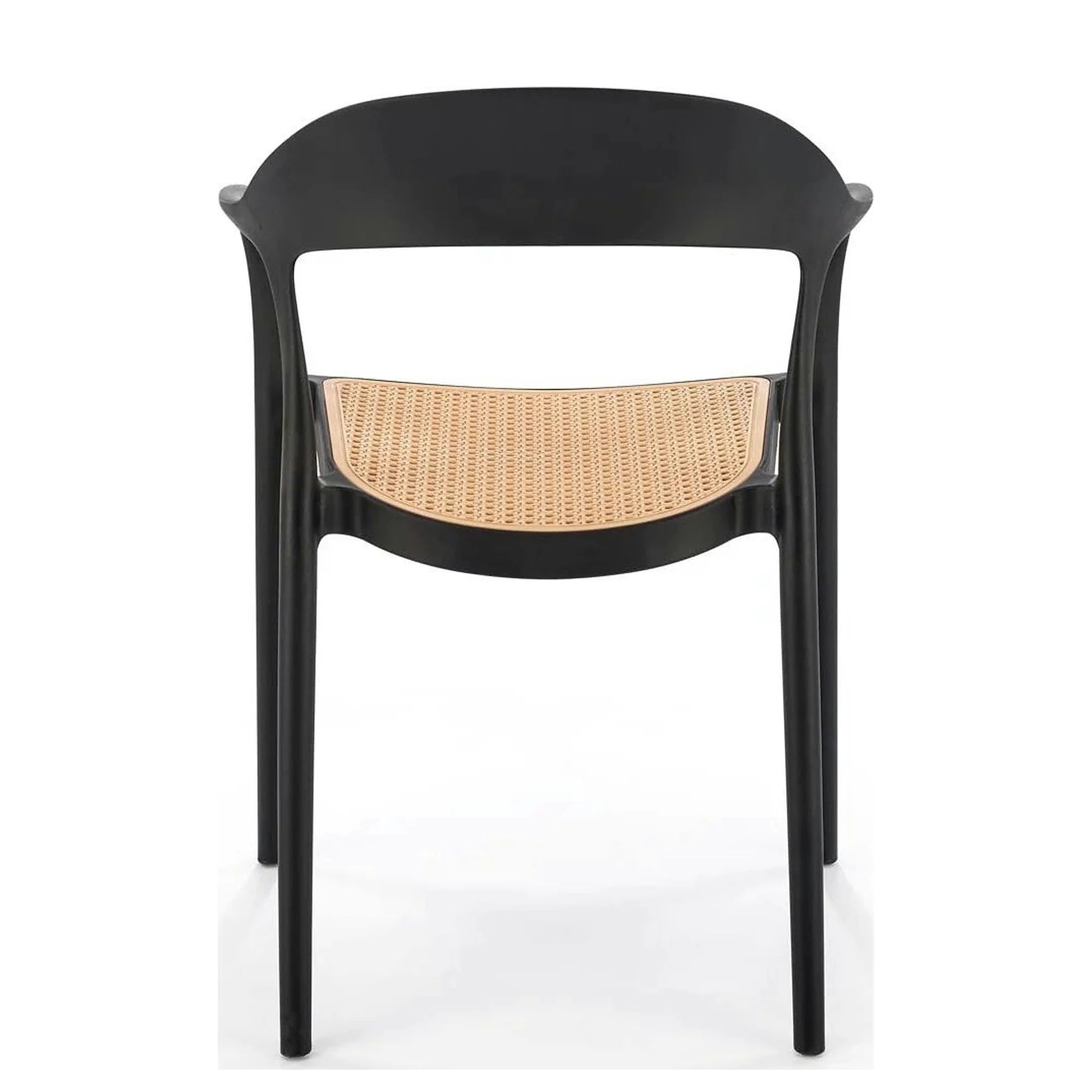 Scaun de gradina K530, stejar/negru, polipropilena, 57x52x80 cm