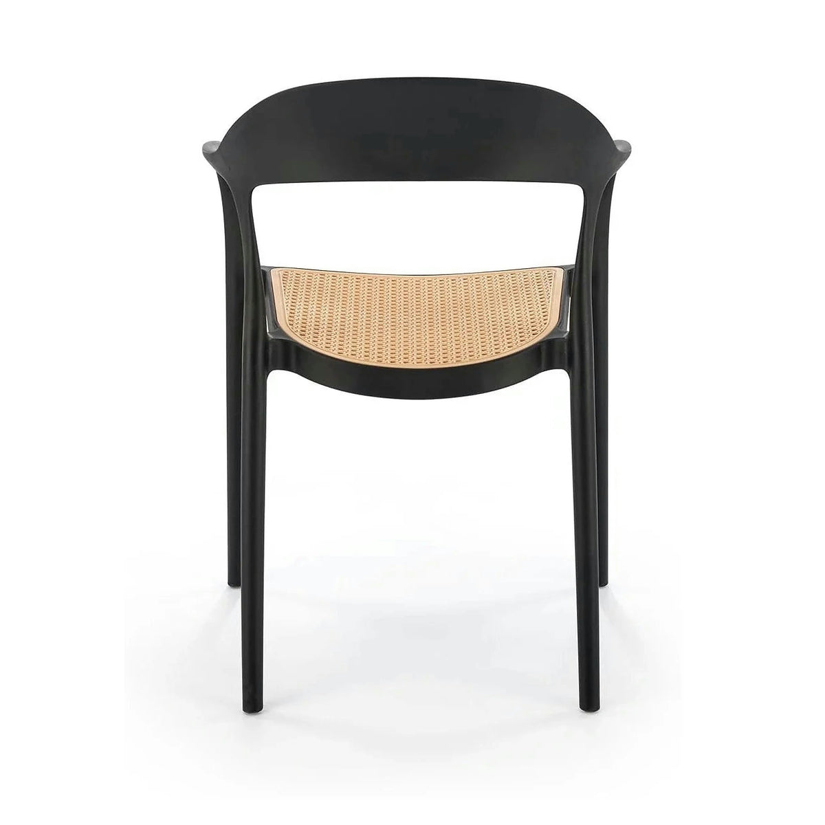 Scaun de gradina K530, stejar/negru, polipropilena, 57x52x80 cm