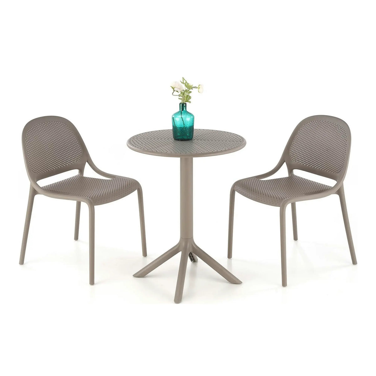 Scaun de gradina K532, grej, polipropilena, 50x56x80 cm