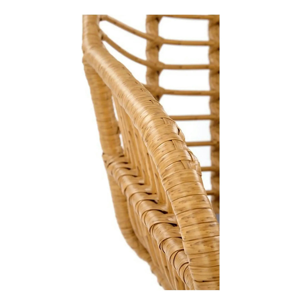 Scaun de gradina K541, gri/stejar, stofa/ratan sintetic, 55x58x77 cm