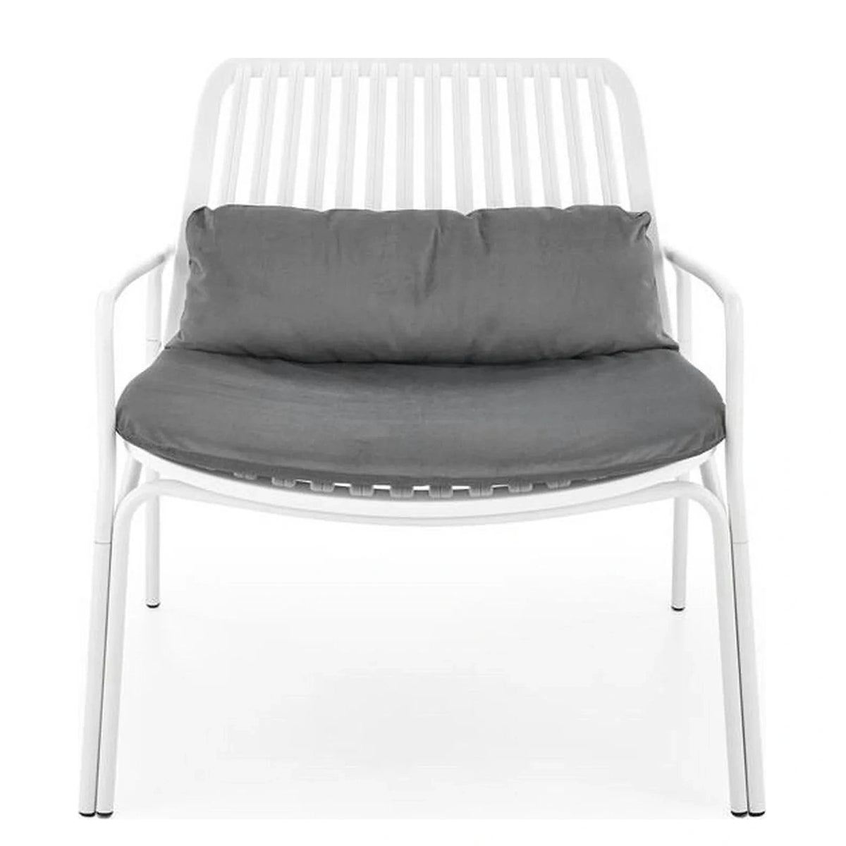 Scaun de gradina MELBY, gri/alb, stofa/polipropilena, 71x66x75 cm