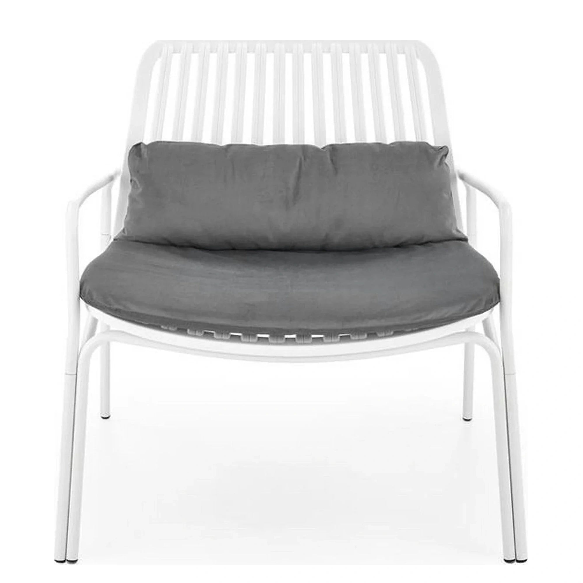 Scaun de gradina MELBY, gri/alb, stofa/polipropilena, 71x66x75 cm