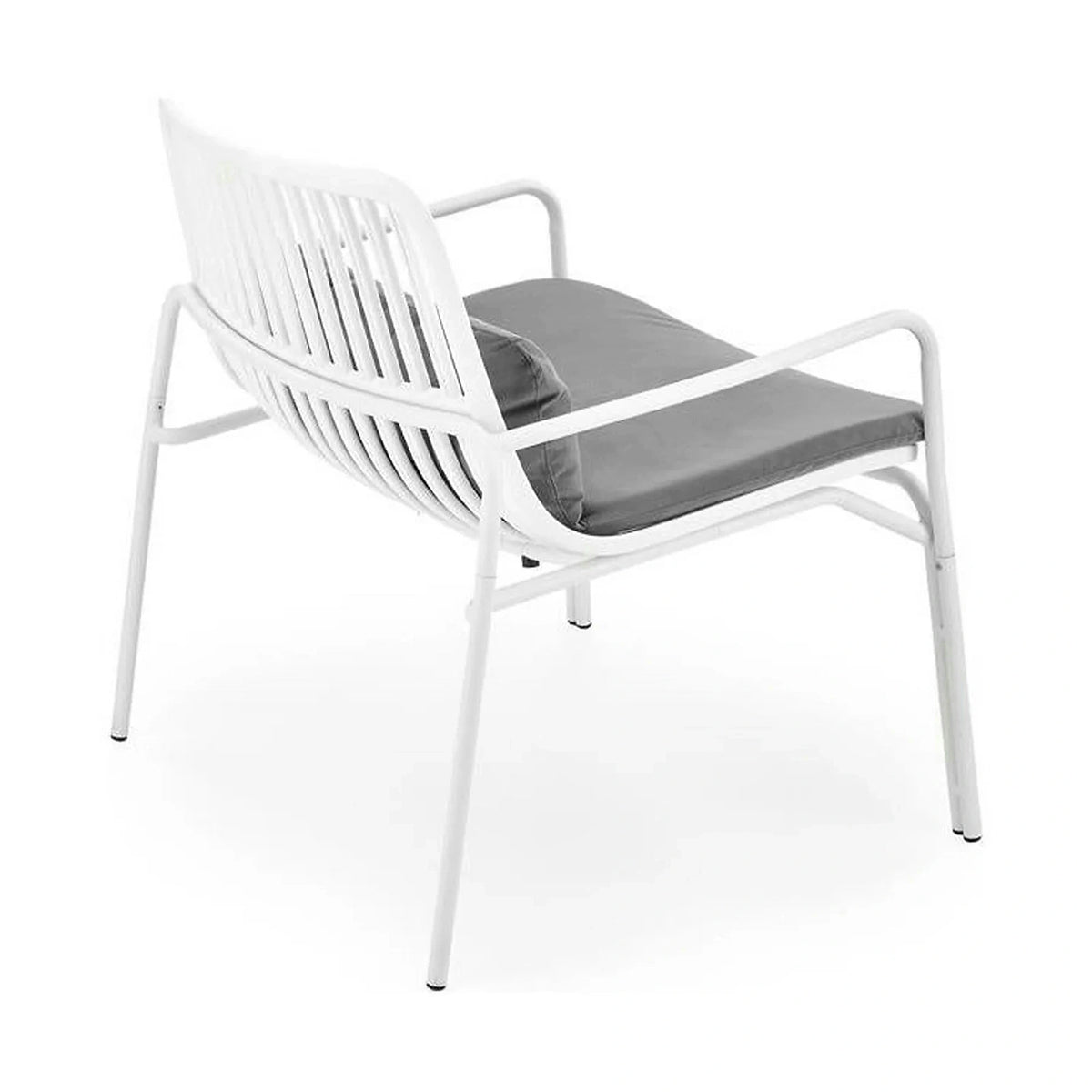 Scaun de gradina MELBY, gri/alb, stofa/polipropilena, 71x66x75 cm