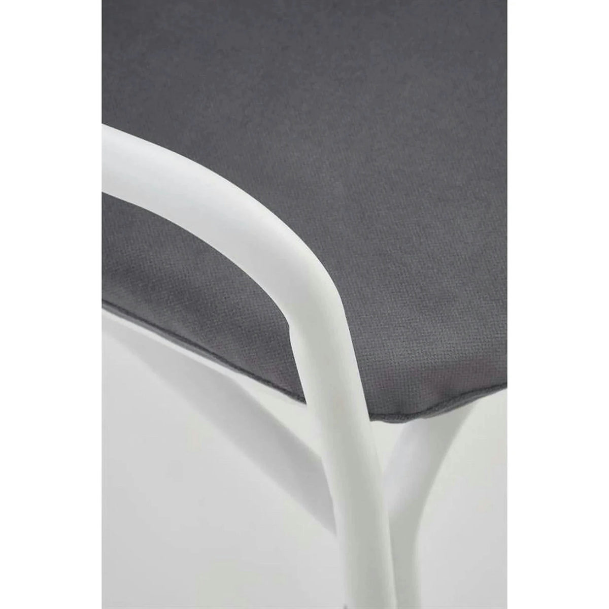 Scaun de gradina MELBY, gri/alb, stofa/polipropilena, 71x66x75 cm
