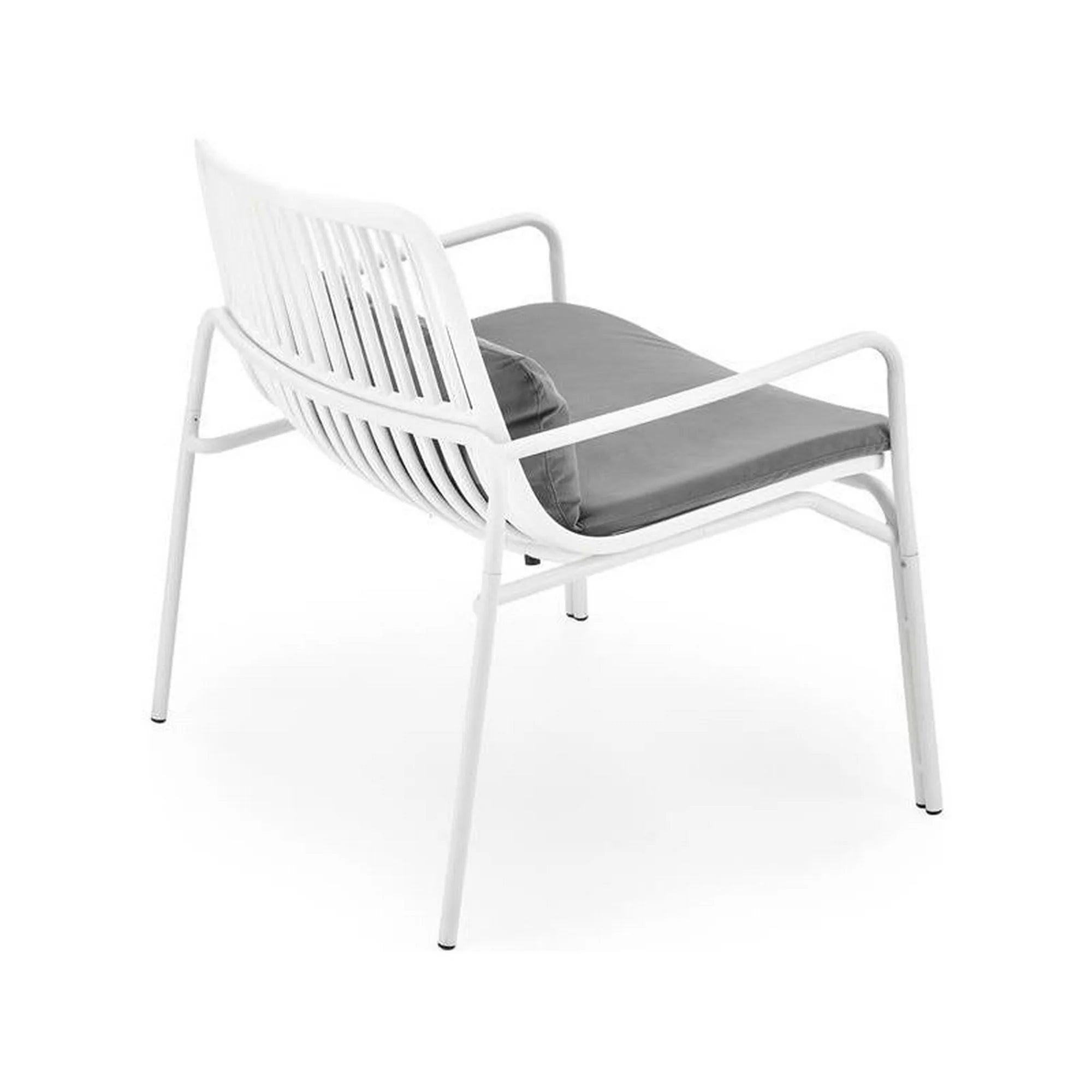 Scaun de gradina MELBY, gri/alb, stofa/polipropilena, 71x66x75 cm