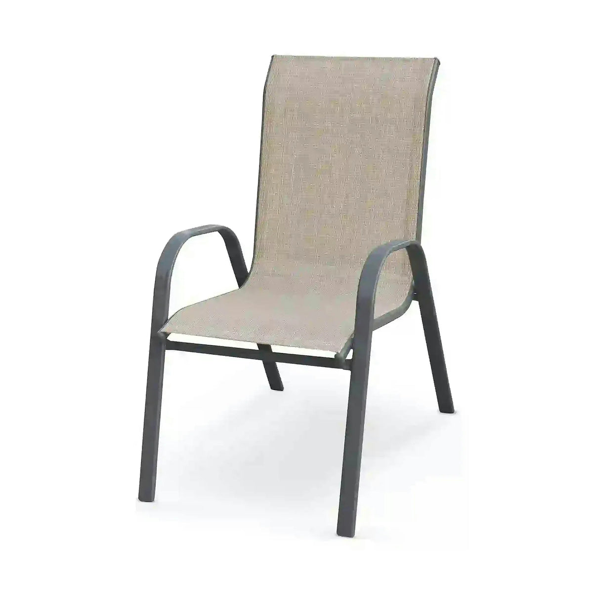 Scaun de gradina MOSLER, gri, plasa/otel, 55x72x95 cm