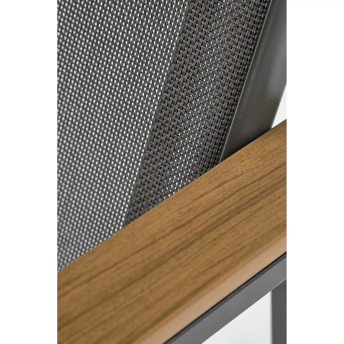 Scaun de gradina ZLATAN, gri inchis, plasa/polipropilena/metal, 62x86x97 cm