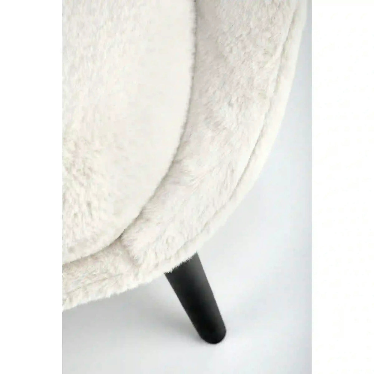 Scaun de relaxare modern MERRY, crem, stofa/otel, 80x90x95 cm