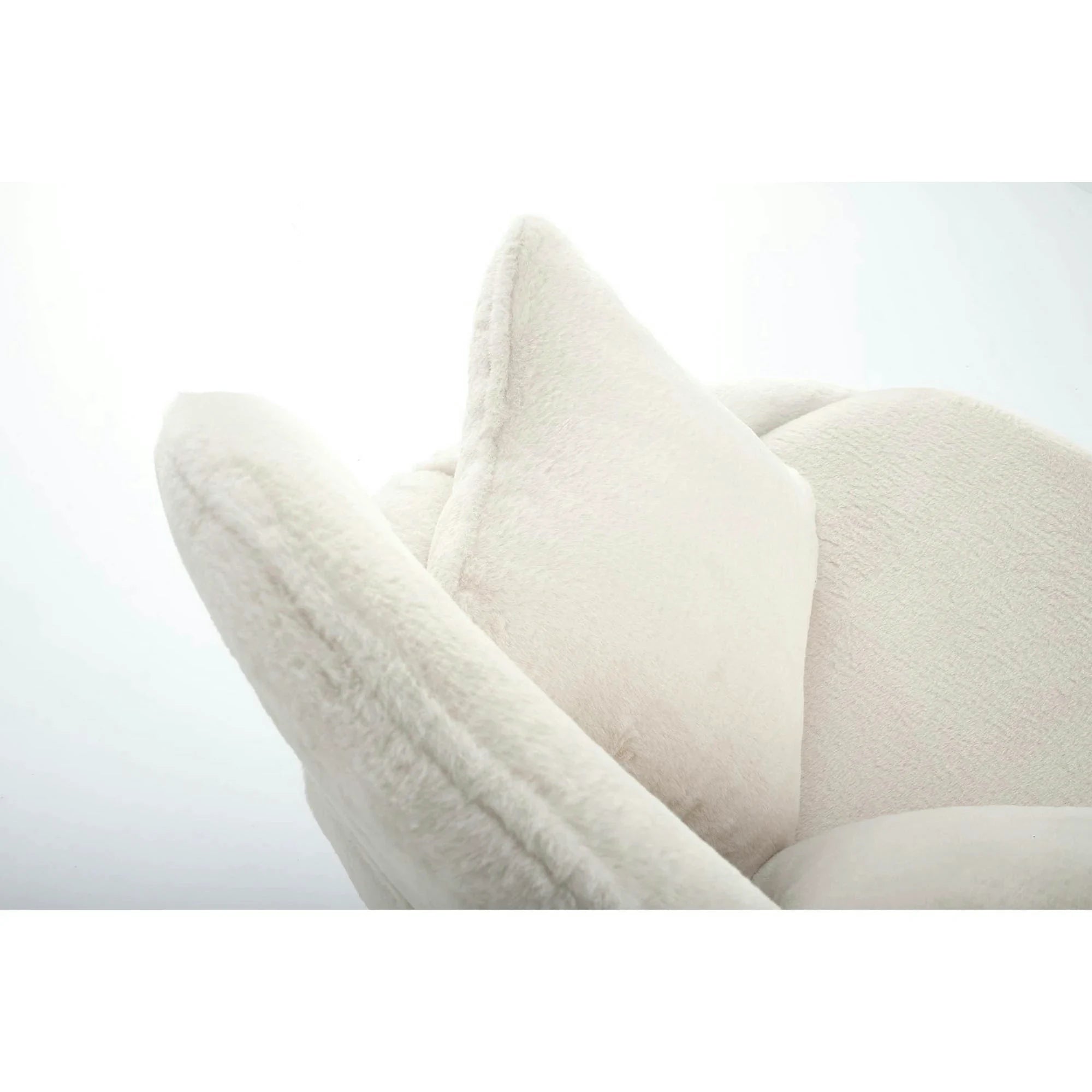 Scaun de relaxare modern MERRY, crem, stofa/otel, 80x90x95 cm