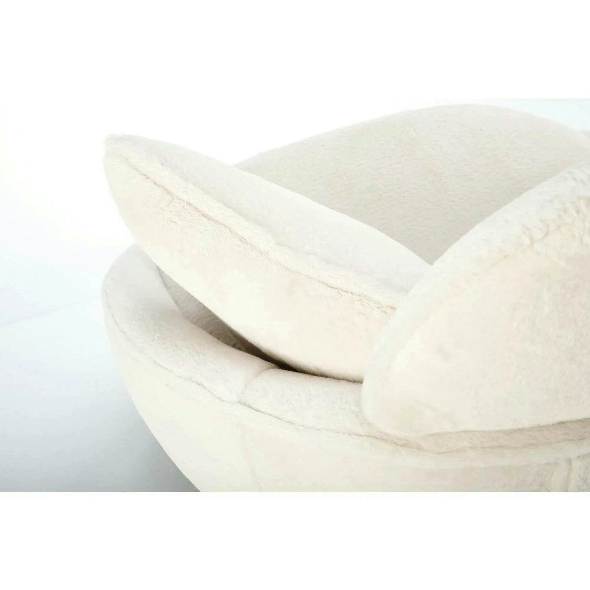 Scaun de relaxare modern MERRY, crem, stofa/otel, 80x90x95 cm