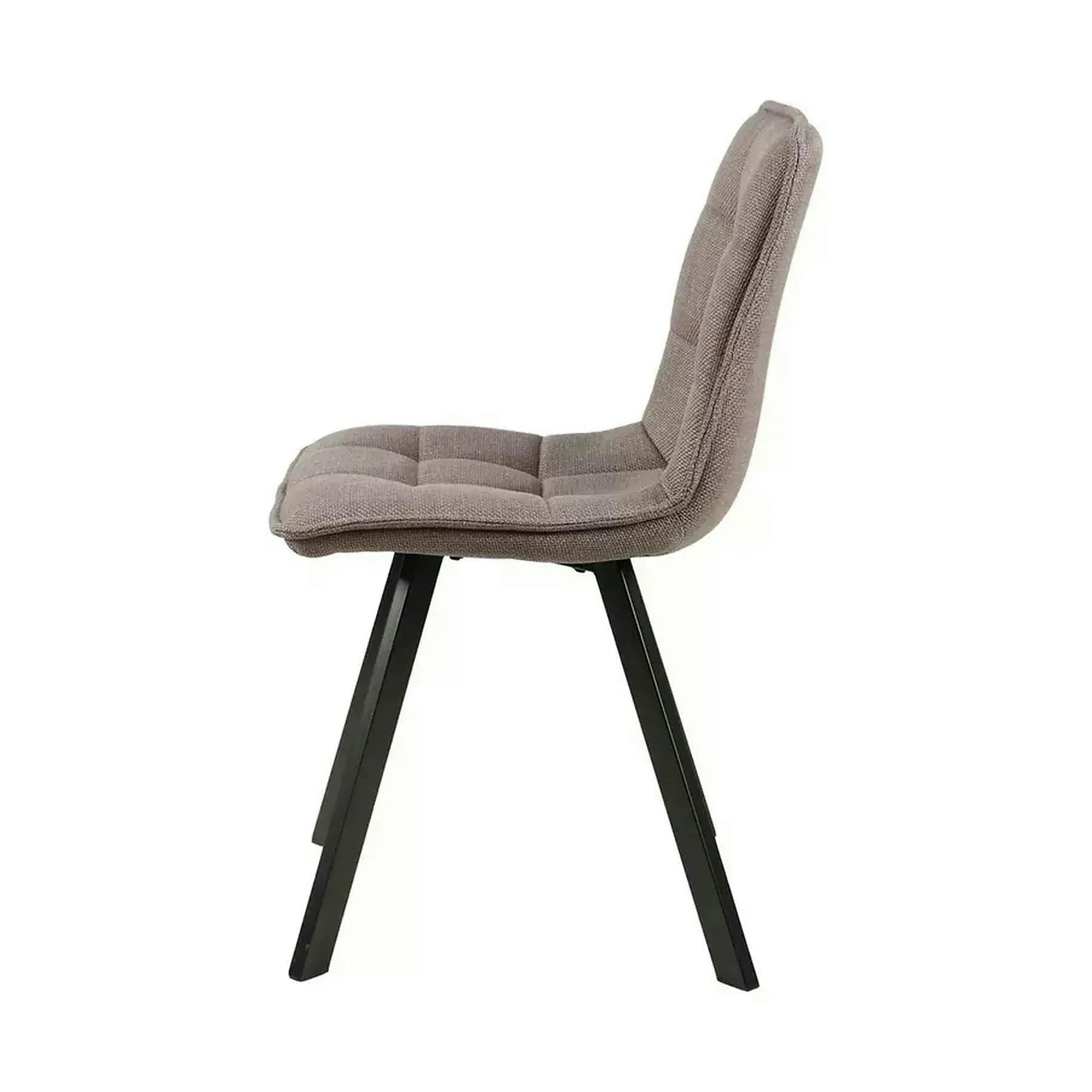 Scaun de sufragerie tapitat ELLIS, bej/negru, stofa/metal, 46x42x88 cm