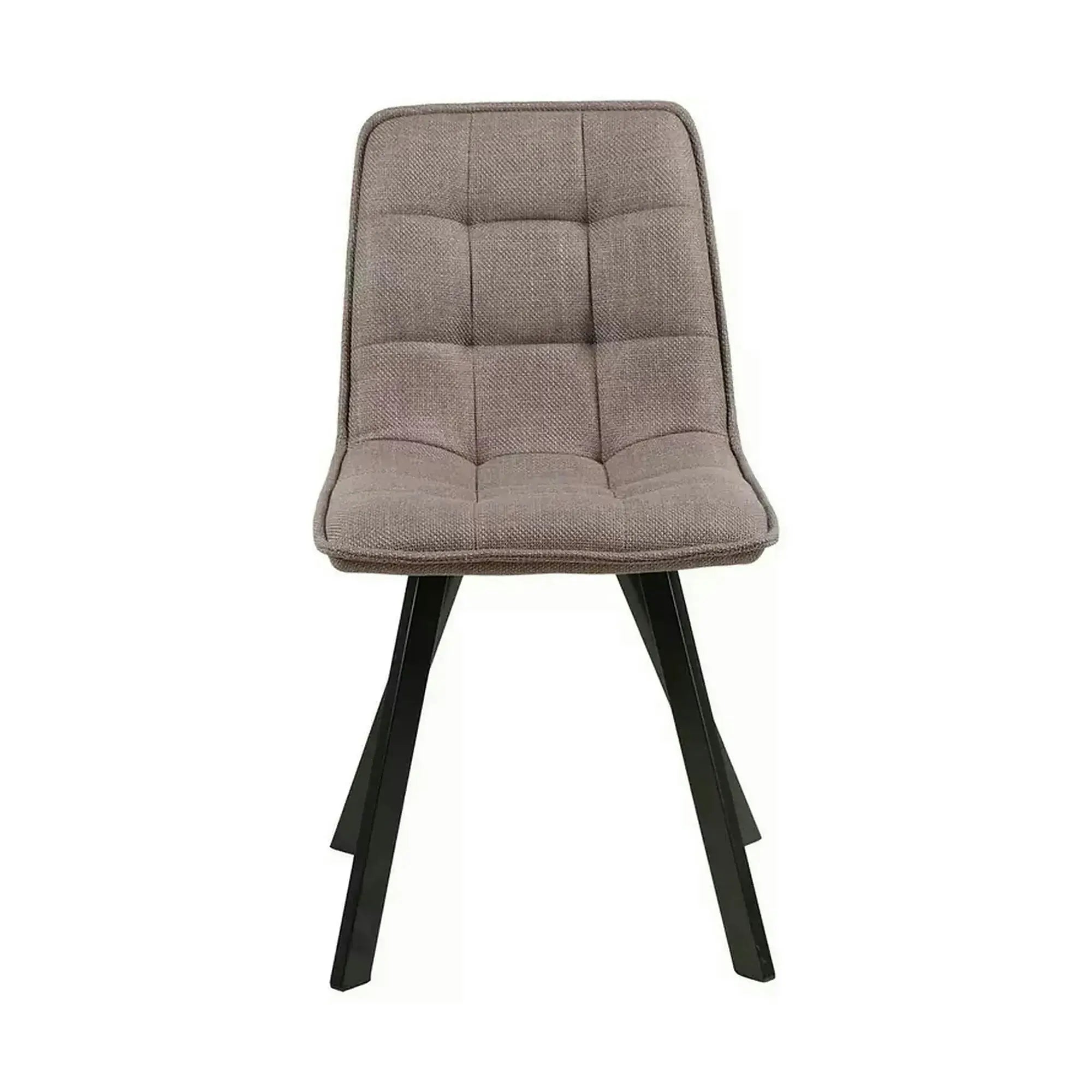 Scaun de sufragerie tapitat ELLIS, bej/negru, stofa/metal, 46x42x88 cm