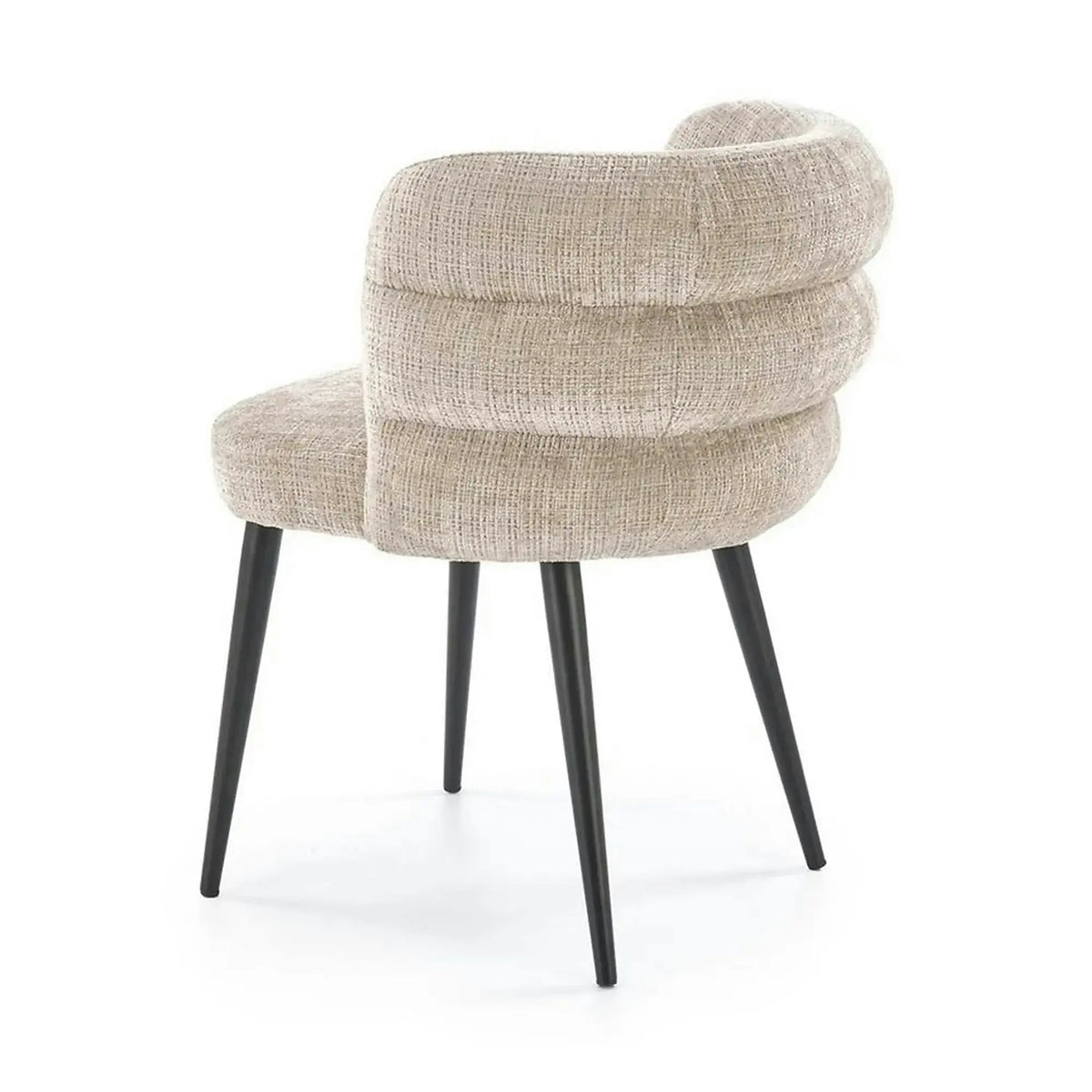 Scaun de sufragerie tapitat K575, bej - Cremona 14, stofa catifelata/otel, 62x64x79 cm