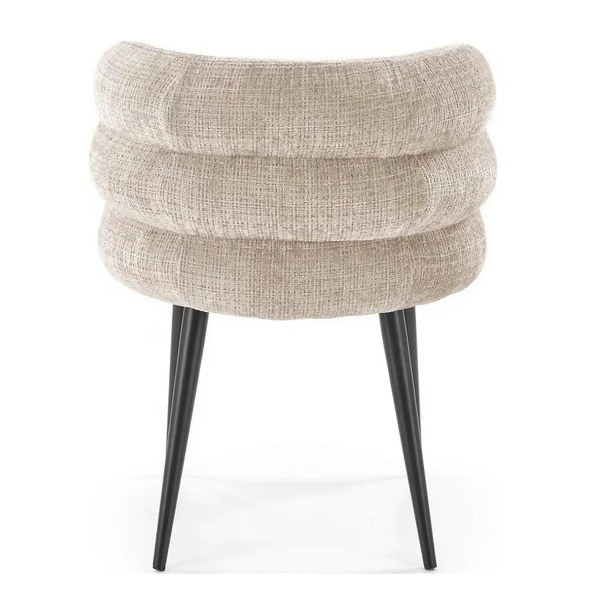 Scaun de sufragerie tapitat K575, bej - Cremona 14, stofa catifelata/otel, 62x64x79 cm