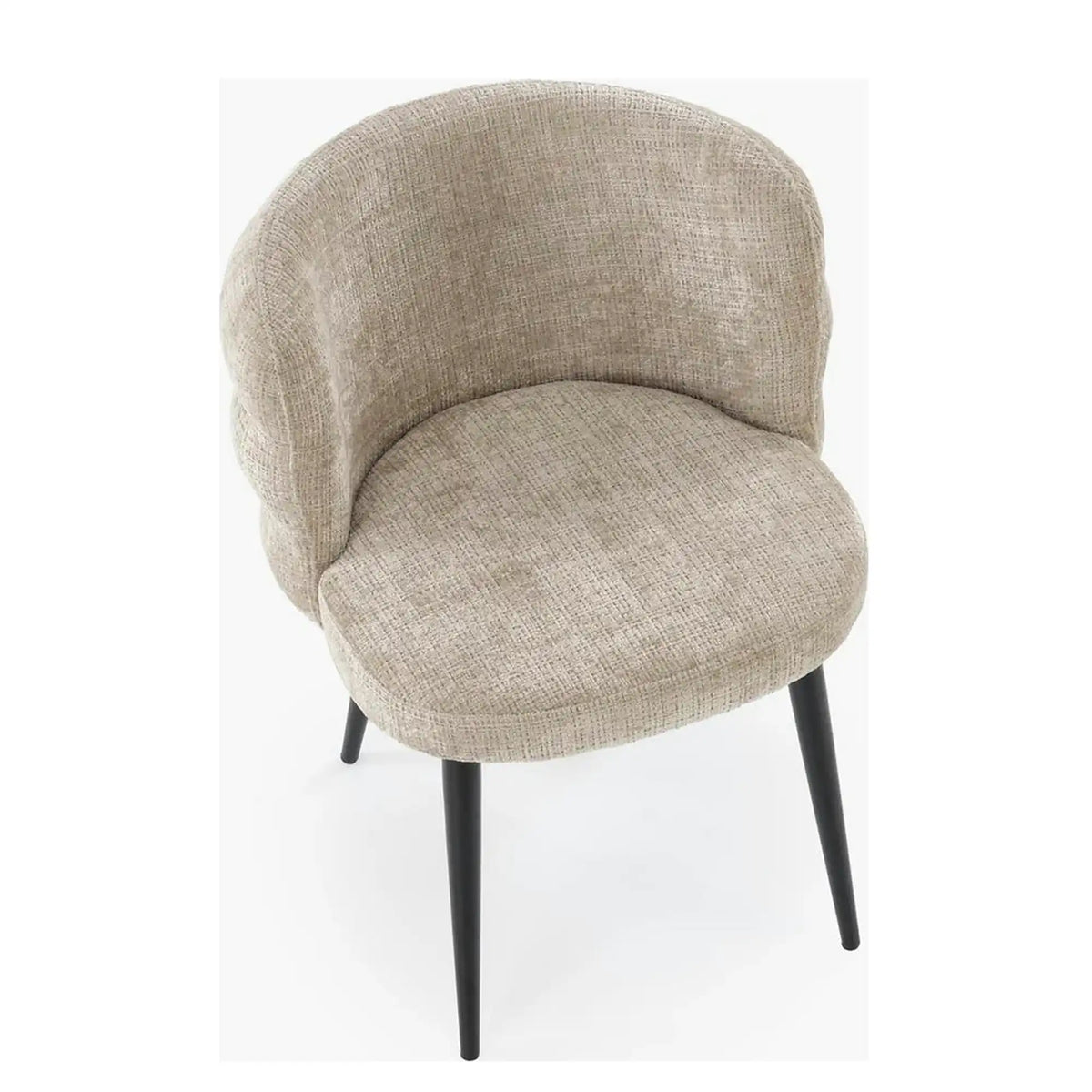 Scaun de sufragerie tapitat K575, bej - Cremona 14, stofa catifelata/otel, 62x64x79 cm