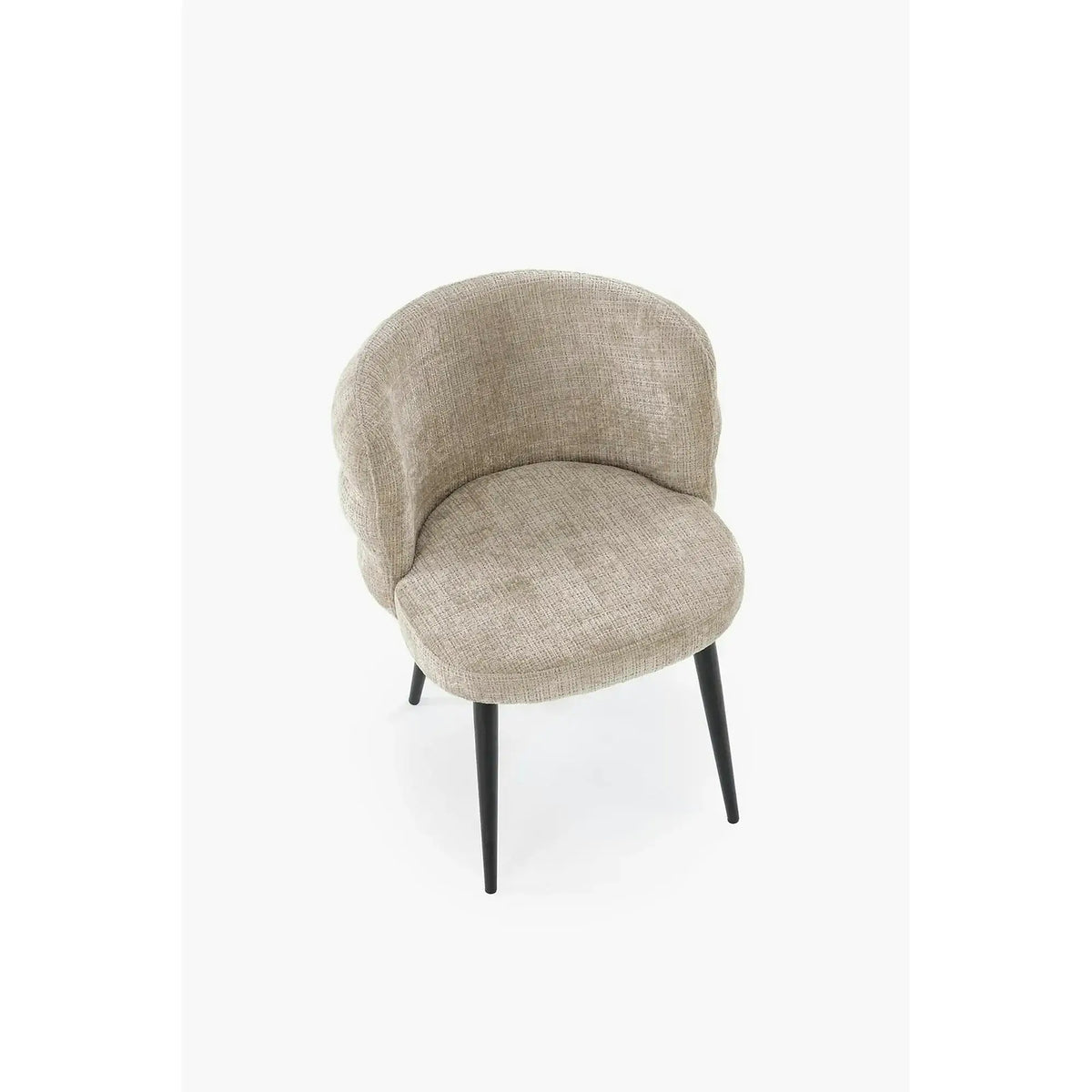 Scaun de sufragerie tapitat K575, bej - Cremona 14, stofa catifelata/otel, 62x64x79 cm