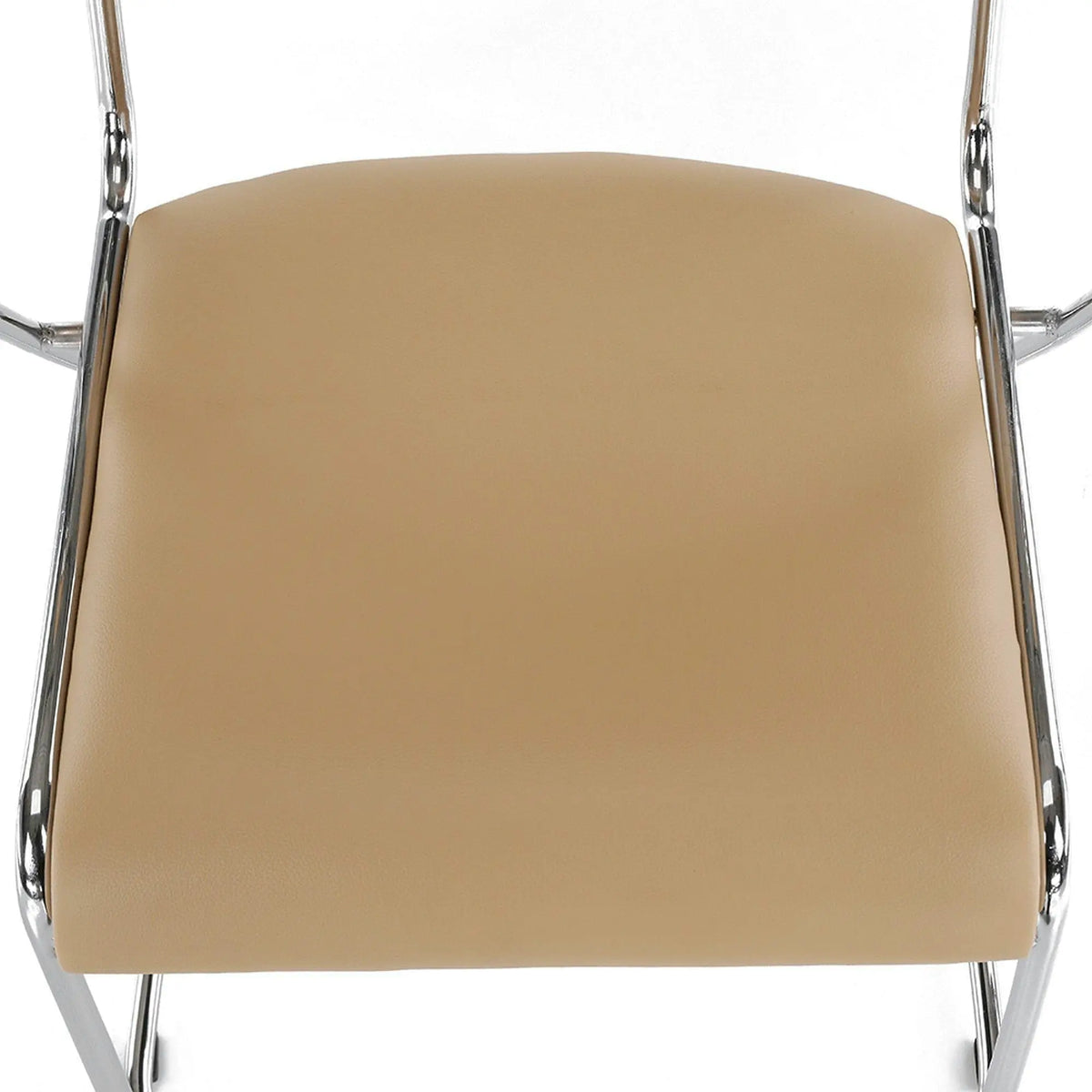Scaun DERYA, maro, piele ecologica/metal, 53x57x79 cm