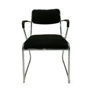 Scaun DERYA, negru/crom, plasa/plastic/metal, 53x57x79 cm