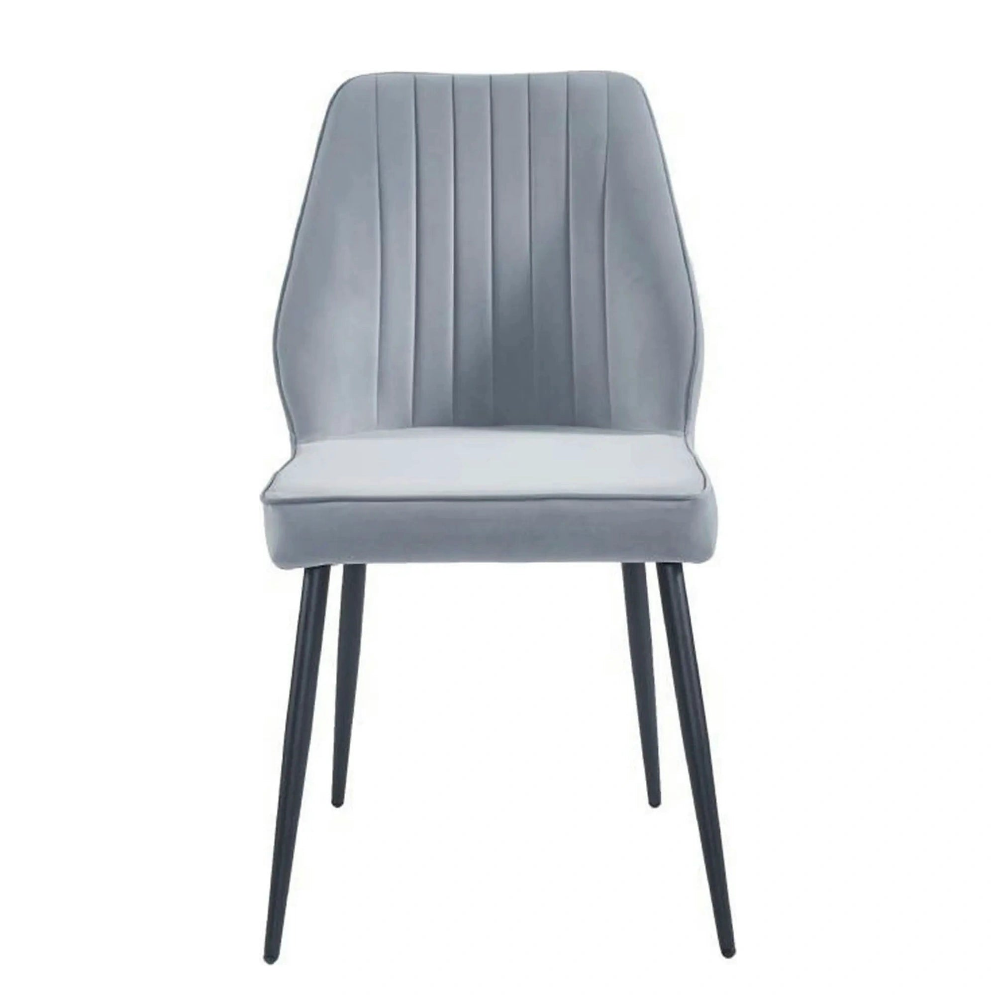 Scaun DEX, gri deschis/negru, stofa catifelata/metal, 61x49x86 cm