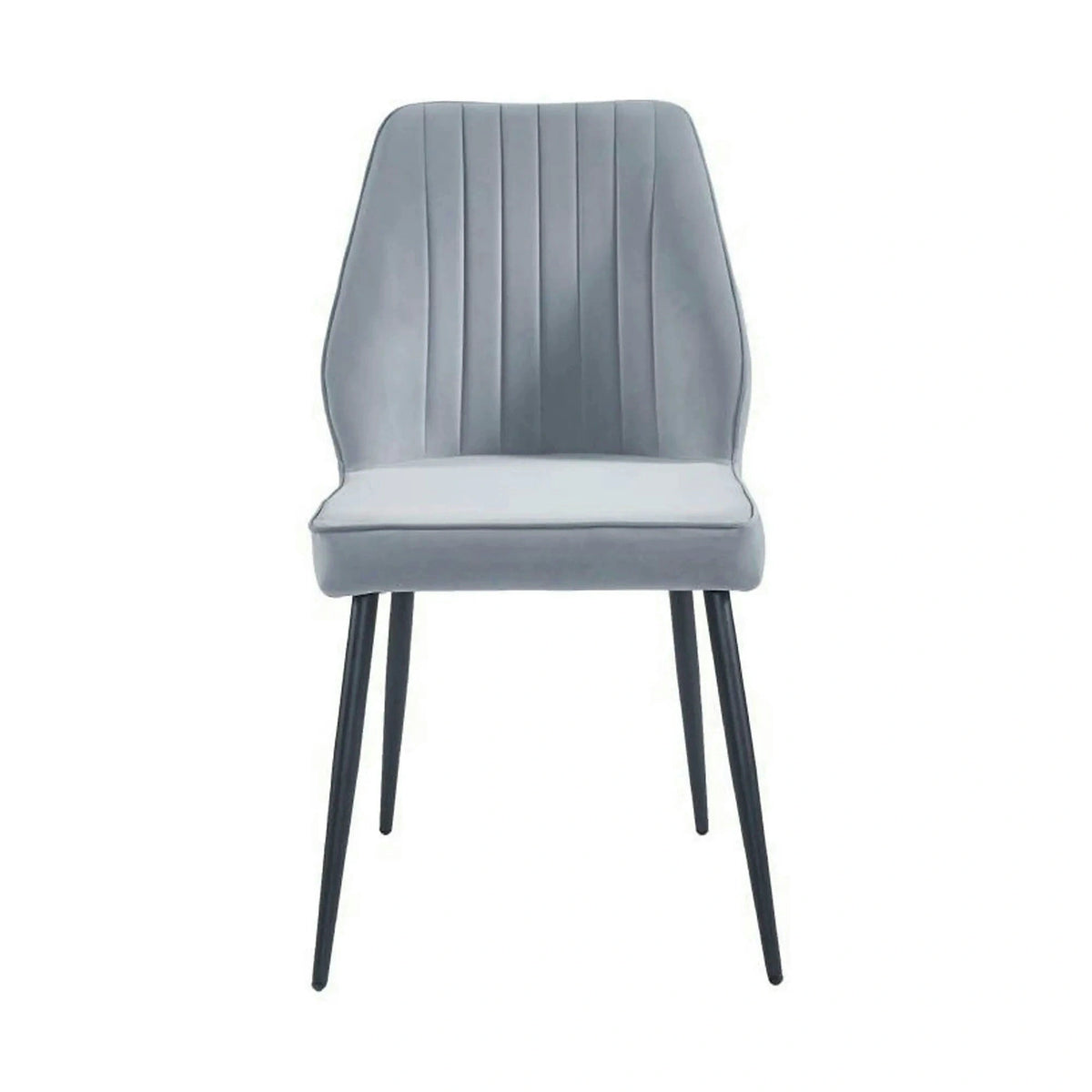 Scaun DEX, gri deschis/negru, stofa catifelata/metal, 61x49x86 cm