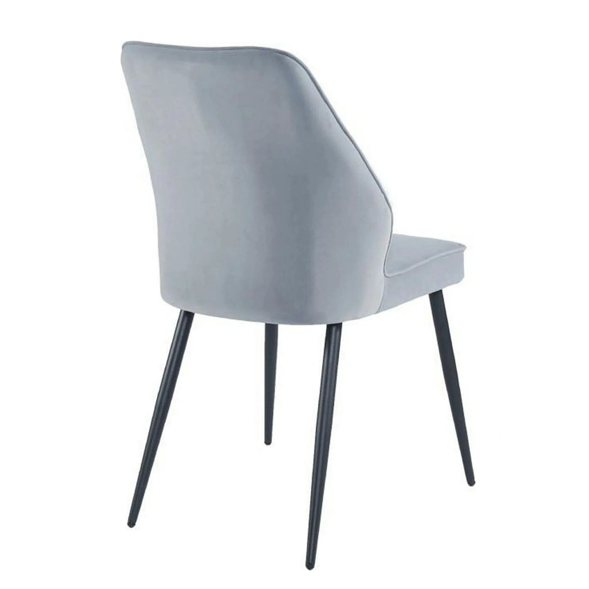 Scaun DEX, gri deschis/negru, stofa catifelata/metal, 61x49x86 cm