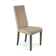 Scaun DIEGO 2, bej/negru, stofa catifelata/lemn de fag, 47x59x99 cm
