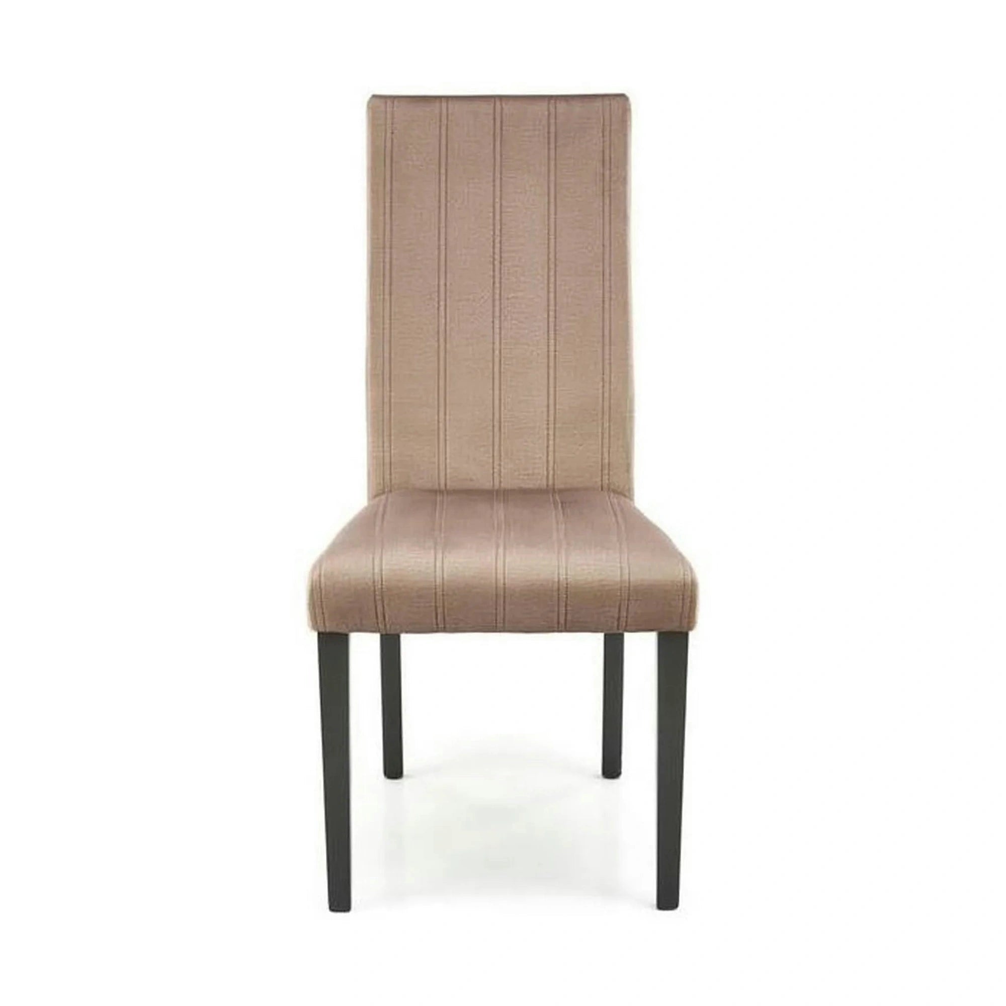 Scaun DIEGO 2, bej/negru, stofa catifelata/lemn de fag, 47x59x99 cm